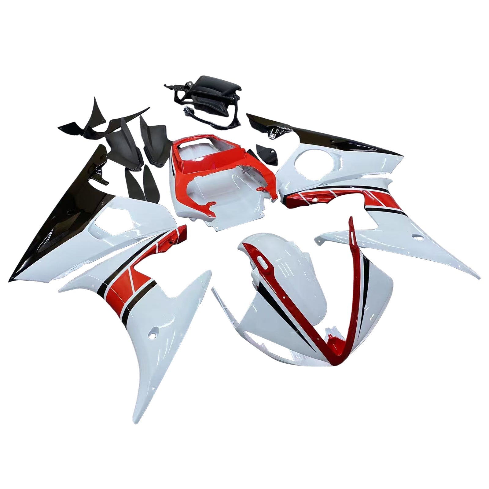 Amotopart Fairing Zestaw dla Yamaha YZF 600 R6 2003-2004 R6S 2006-2009