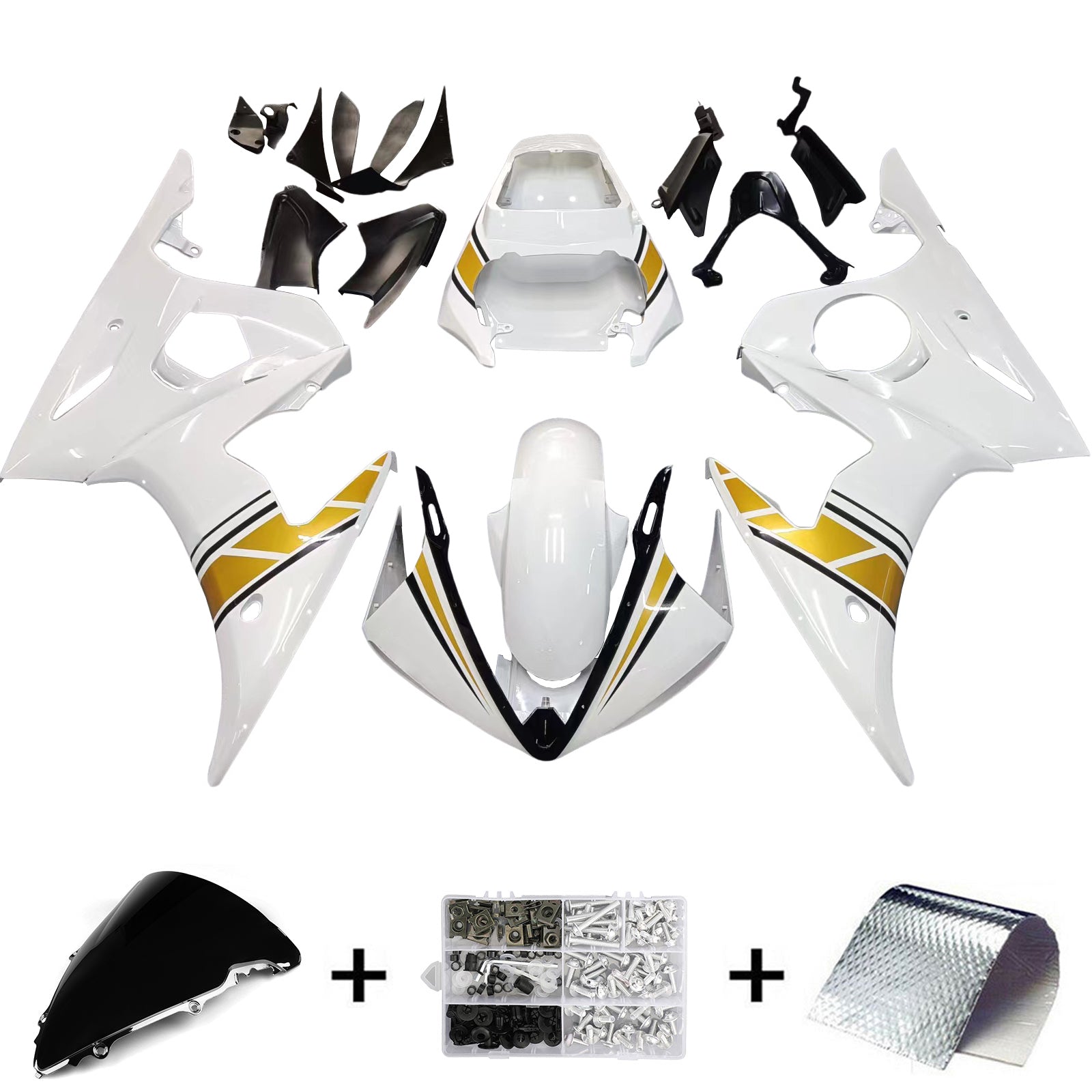 Kit de carénage Amotopart pour Yamaha YZF 600 R6 2003-2004 générique