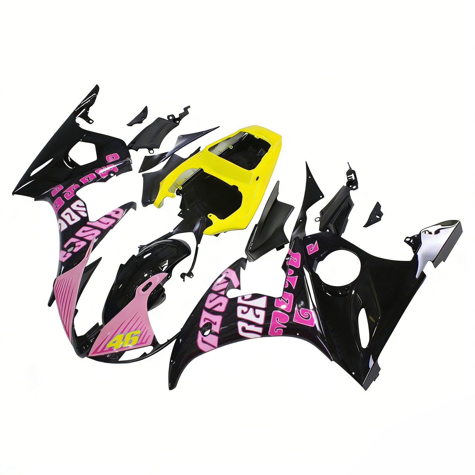 Kit de carénage Amotopart pour Yamaha YZF 600 R6 2003-2004 R6S 2006-2009