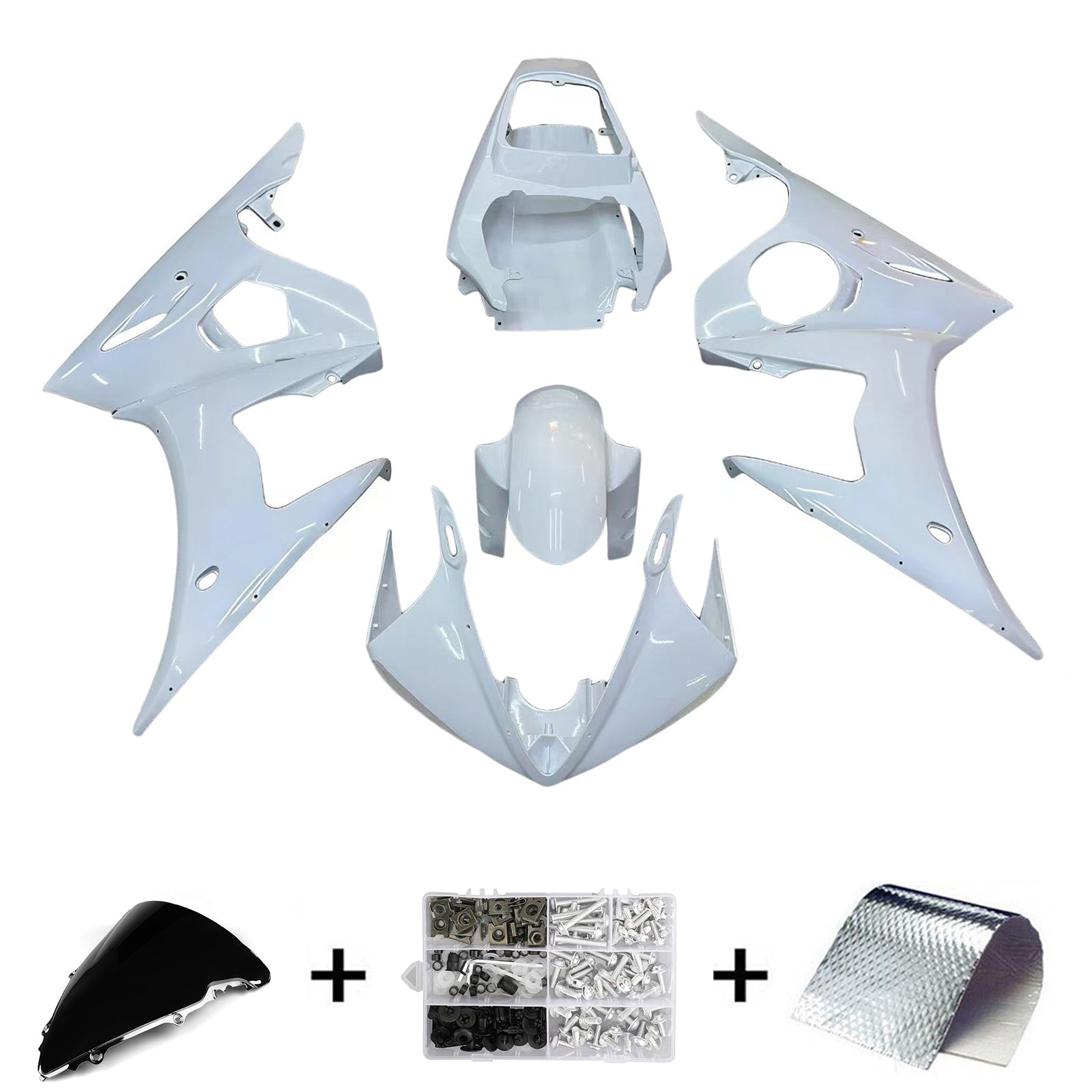 Kit de carénage Amotopart pour Yamaha YZF 600 R6 2005 générique