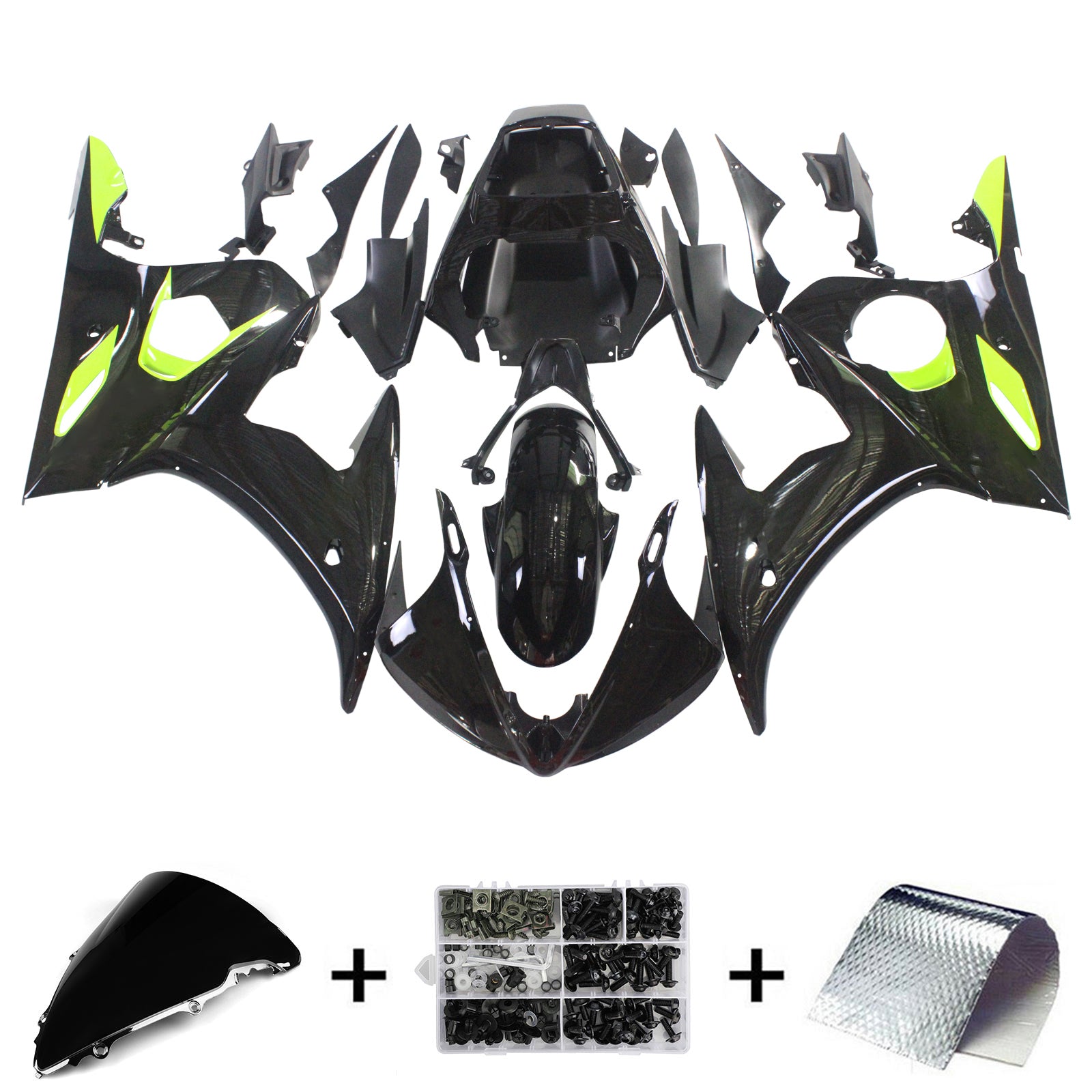 Kit de carénage Amotopart pour Yamaha YZF 600 R6 2005 générique