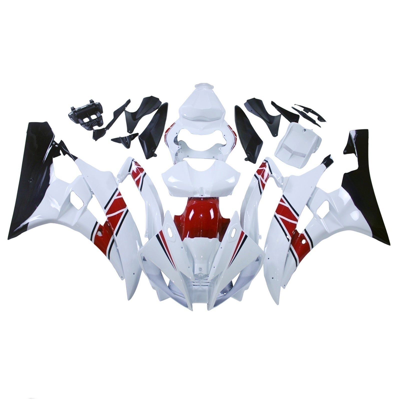 Carénages Amotopart 2006-2007 Yamaha YZF-R6 Blanc Rouge Noir R6 Generic