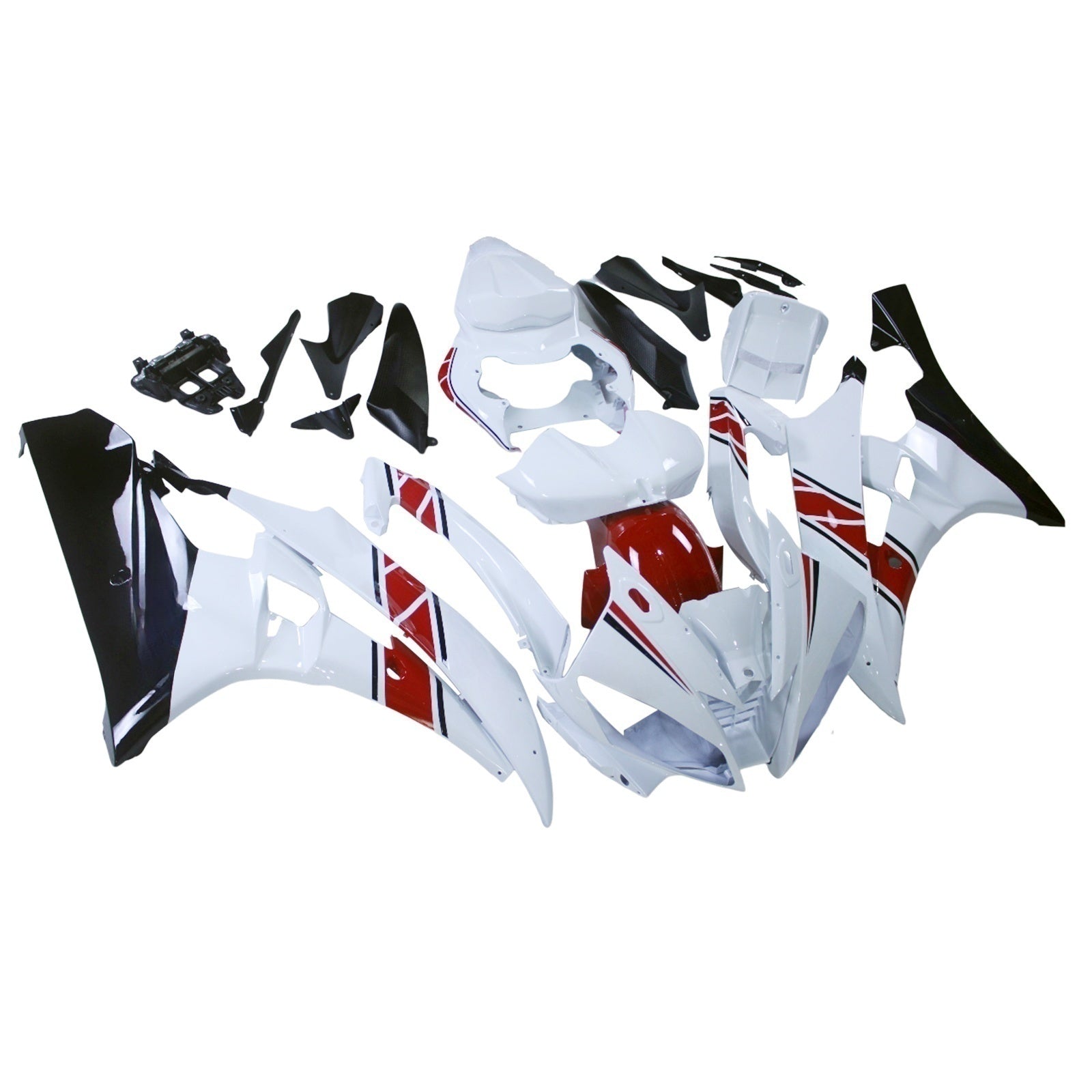 Carénages Amotopart 2006-2007 Yamaha YZF-R6 Blanc Rouge Noir R6 Generic