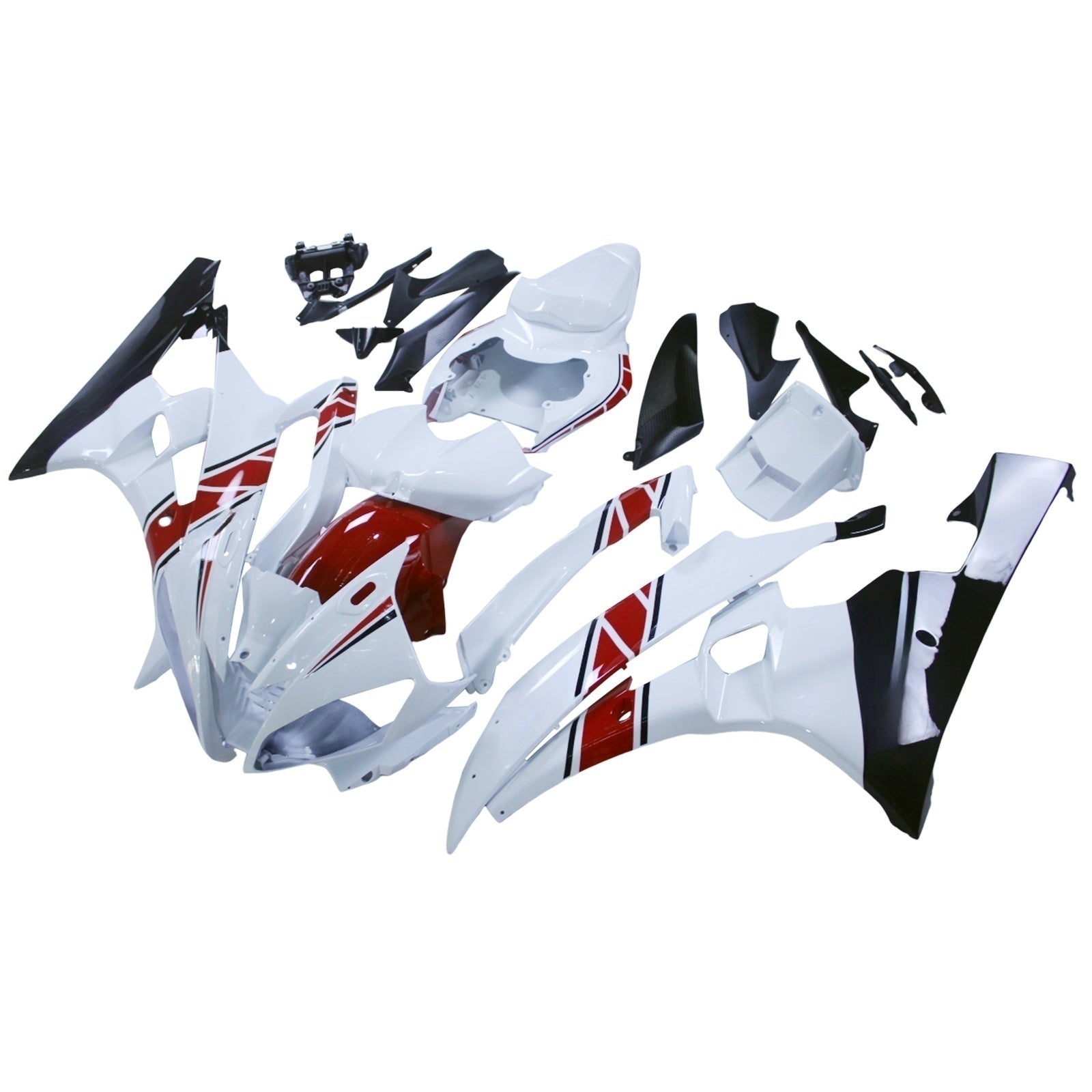 Carénages Amotopart 2006-2007 Yamaha YZF-R6 Blanc Rouge Noir R6 Generic