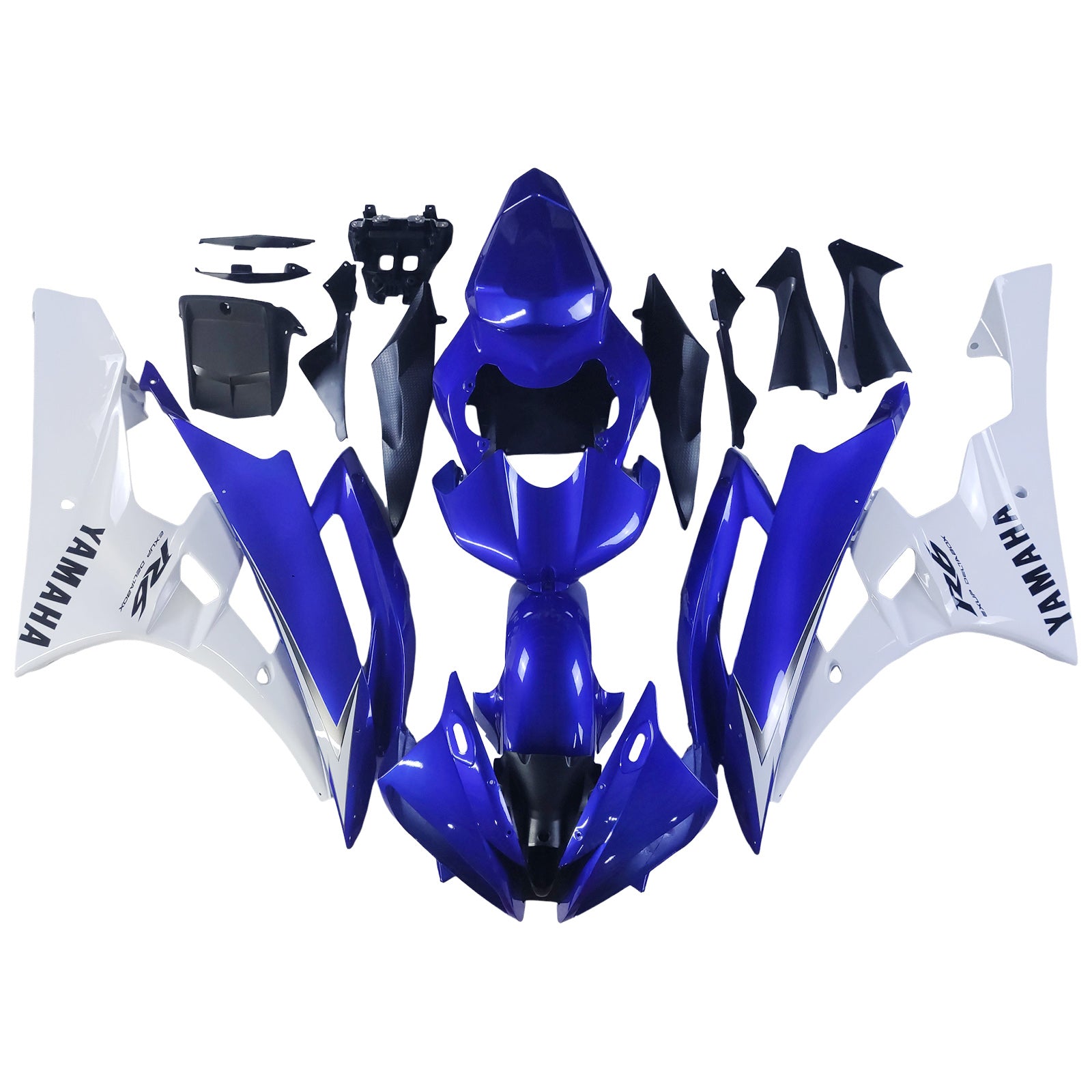 Amotopart Carénages 2006-2007 Yamaha YZF-R6 Blue and White R6 Generic