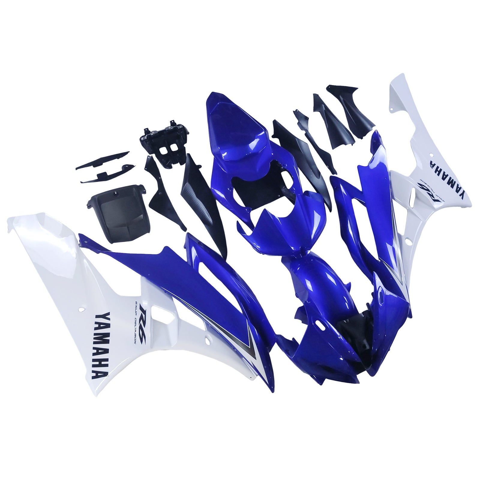Amotopart Carénages 2006-2007 Yamaha YZF-R6 Blue and White R6 Generic