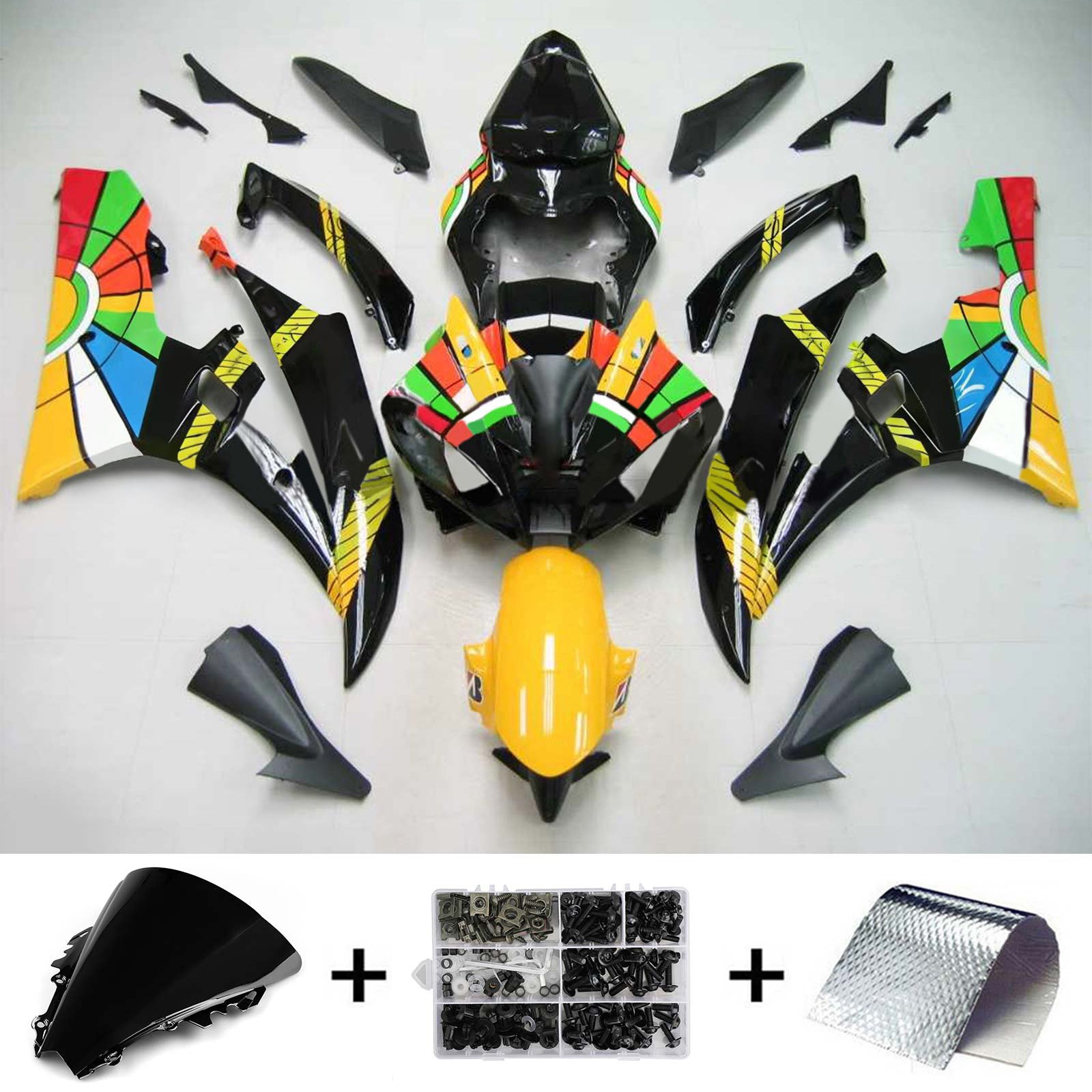 Kit de carénage Amotopart pour Yamaha YZF 600 R6 2006-2007 générique
