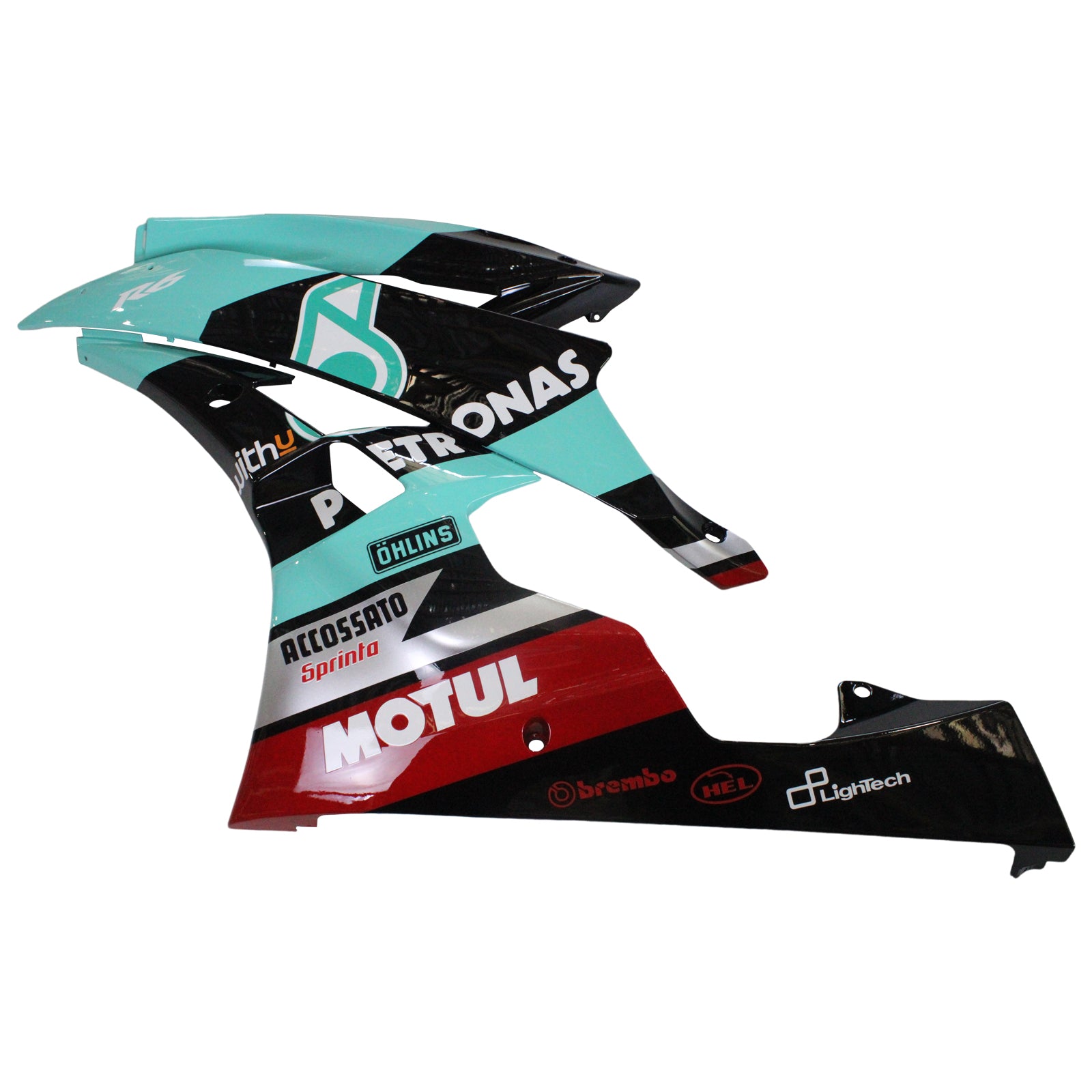 Amotopart Yamaha YZF 600 R6 2006-2007 Kit Carénage Carrosserie Plastique ABS