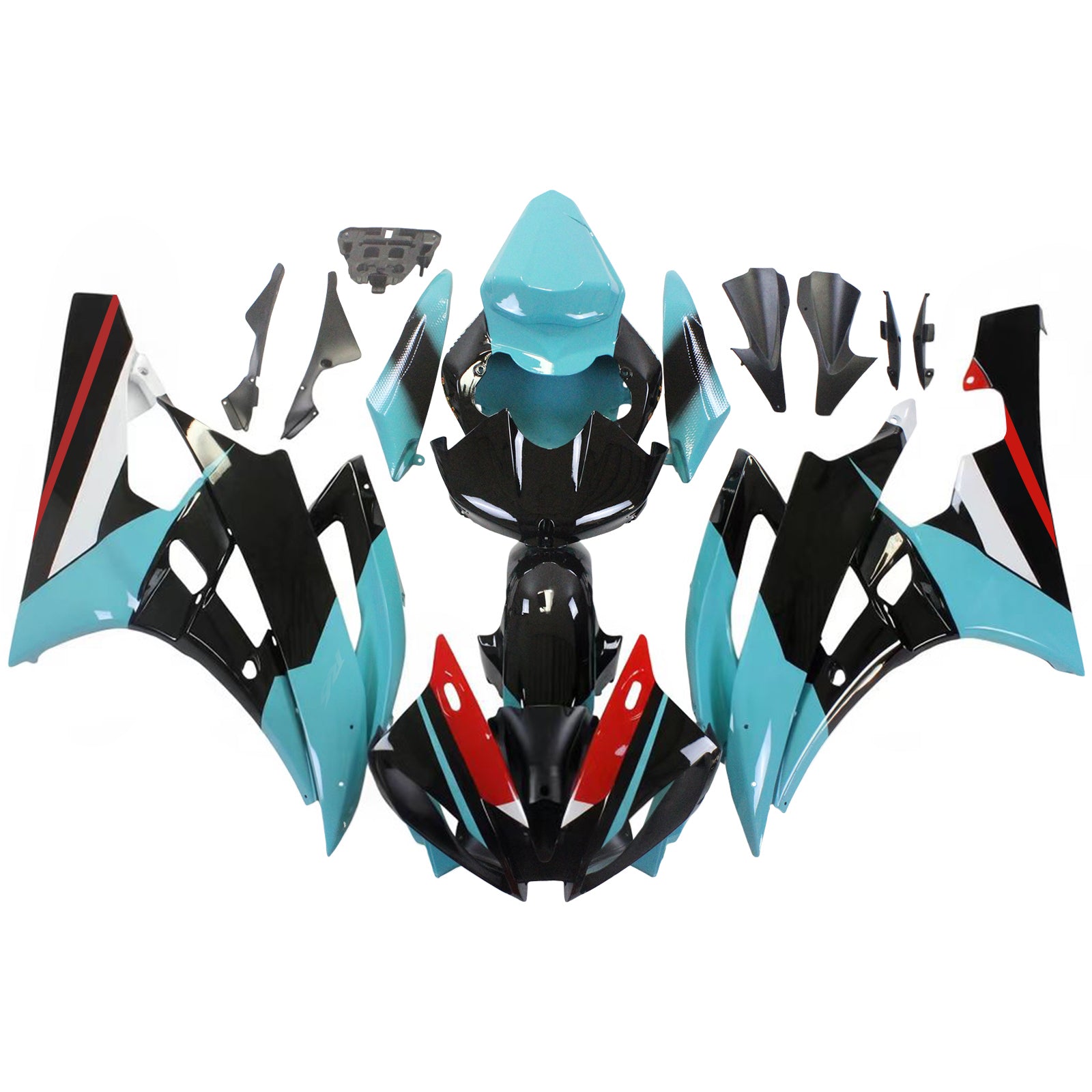 Amotopart Yamaha YZF 600 R6 2006-2007 ABS muovinen korin suojasarja