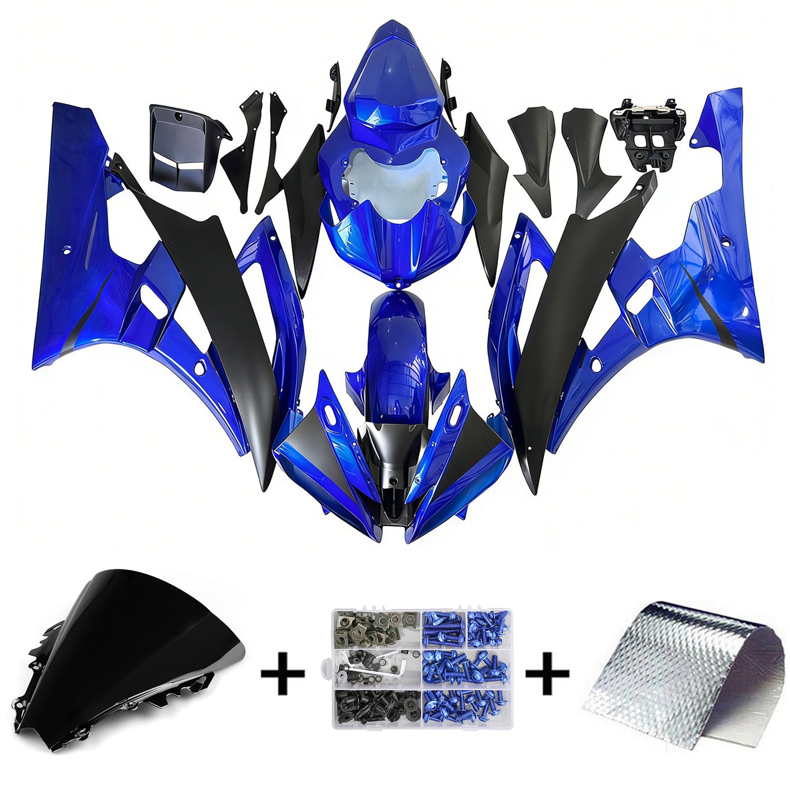 Amotopart Yamaha YZF 600 R6 2006-2007 ABS muovinen korin suojasarja