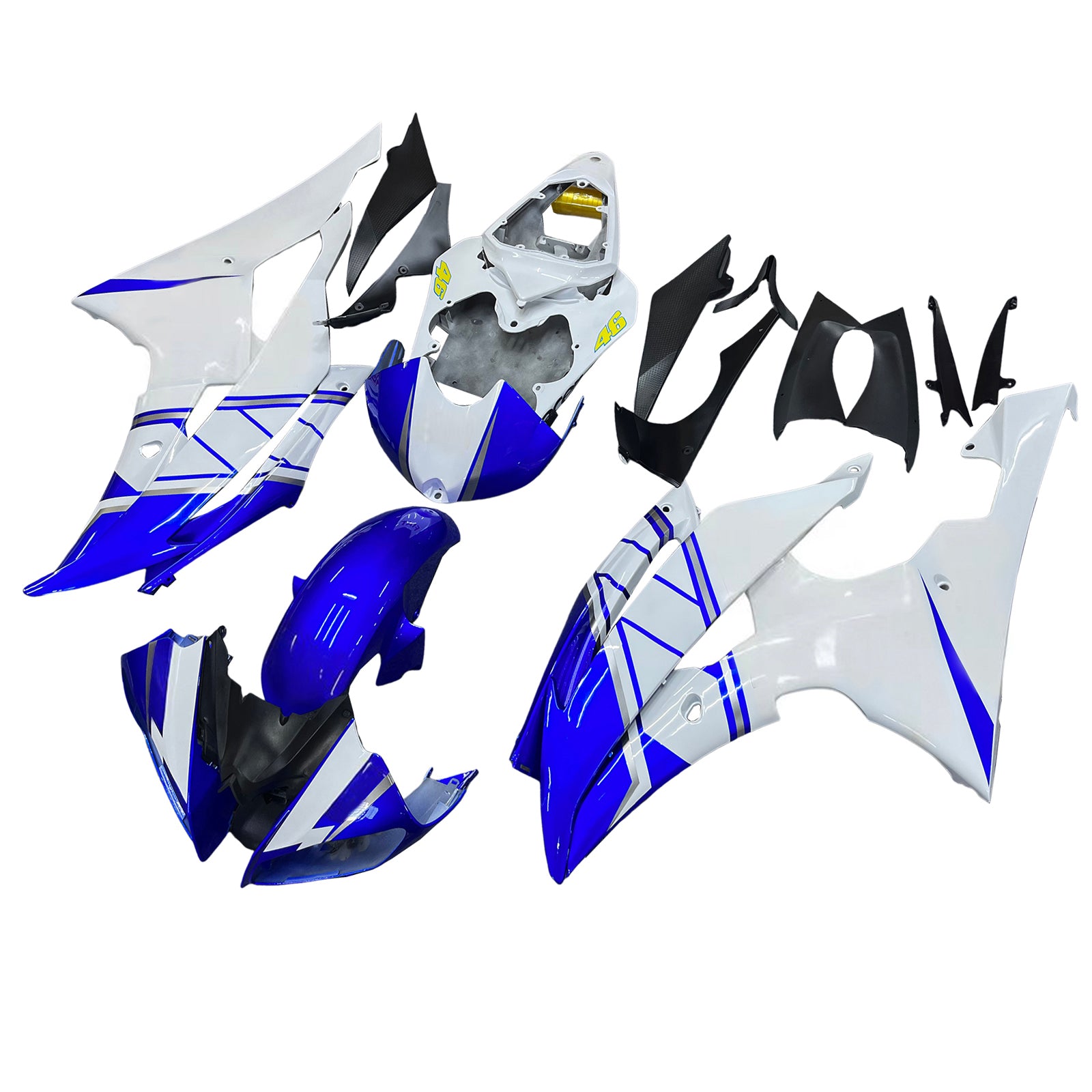 Owiewki Amotopart 2008-2016 Yamaha YZF-R6 Biało-Niebieskie No.46 FIAT R6 Generic