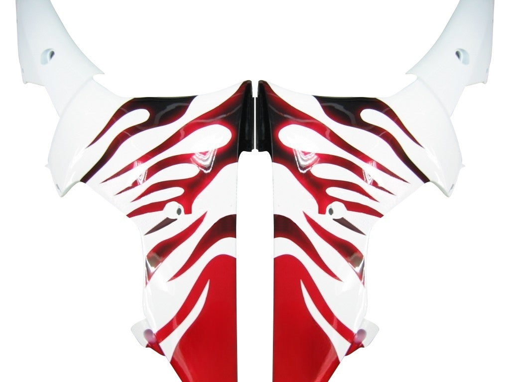 Carénages Amotopart 2008-2016 Yamaha YZF-R6 White & Red Flame R6 Generic