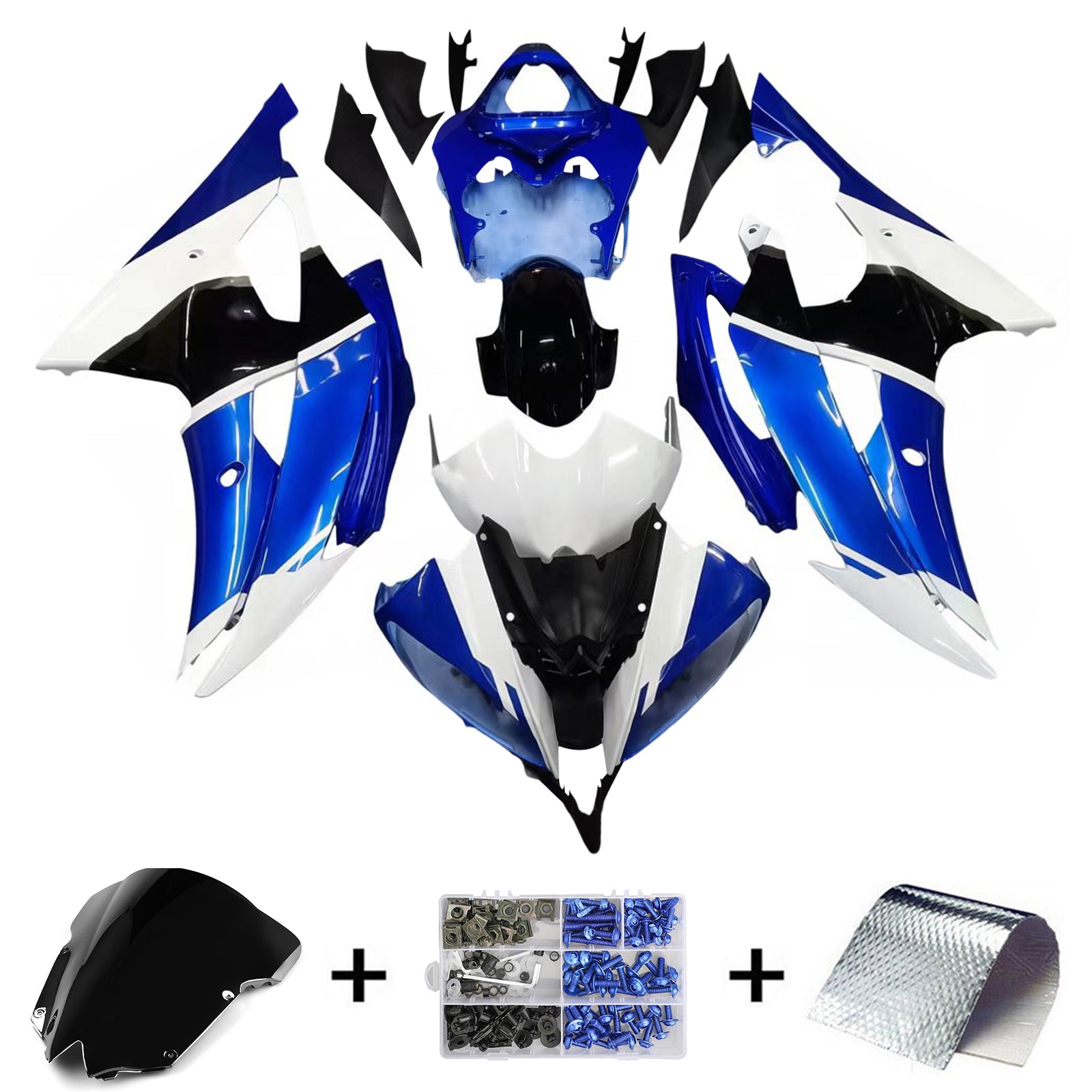 2008-2016 Yamaha Yzf 600 R6 Kit de camerage d'injection Bodywork Plastic Abs