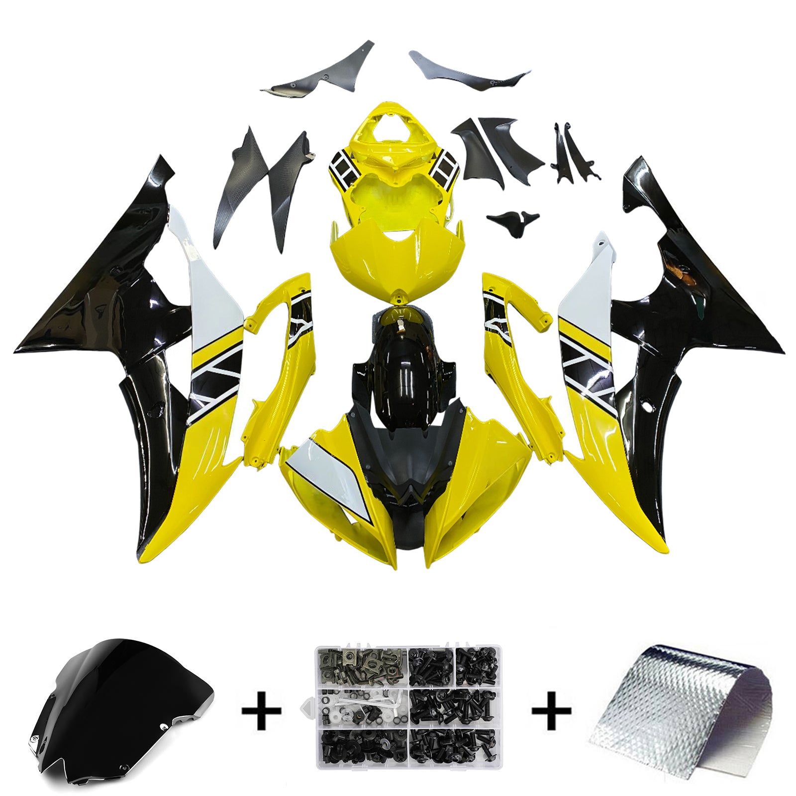 Kit de carénage Amotopart pour Yamaha YZF 600 R6 2008-2016 générique