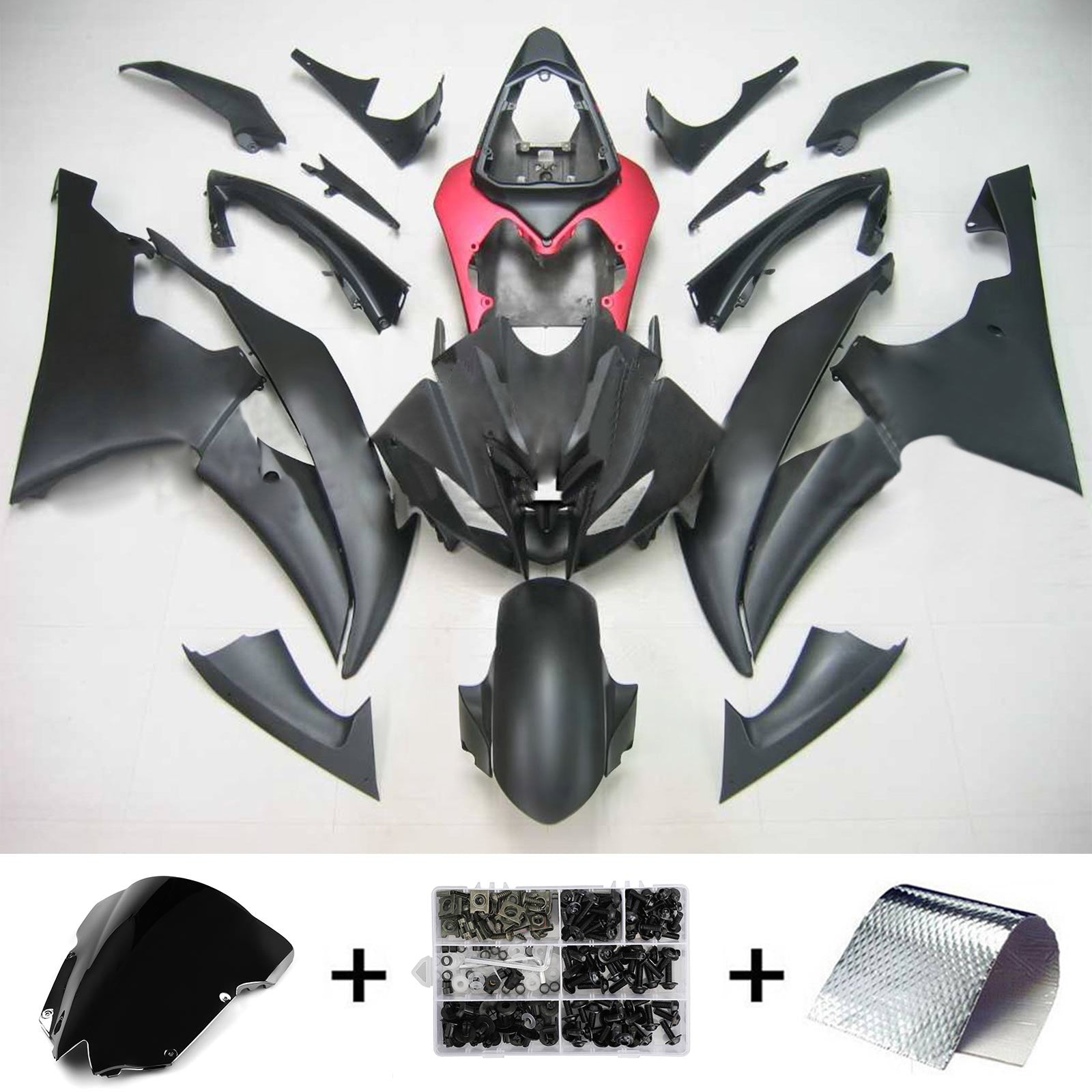 Kit de carénage Amotopart pour Yamaha YZF 600 R6 2008-2016 générique
