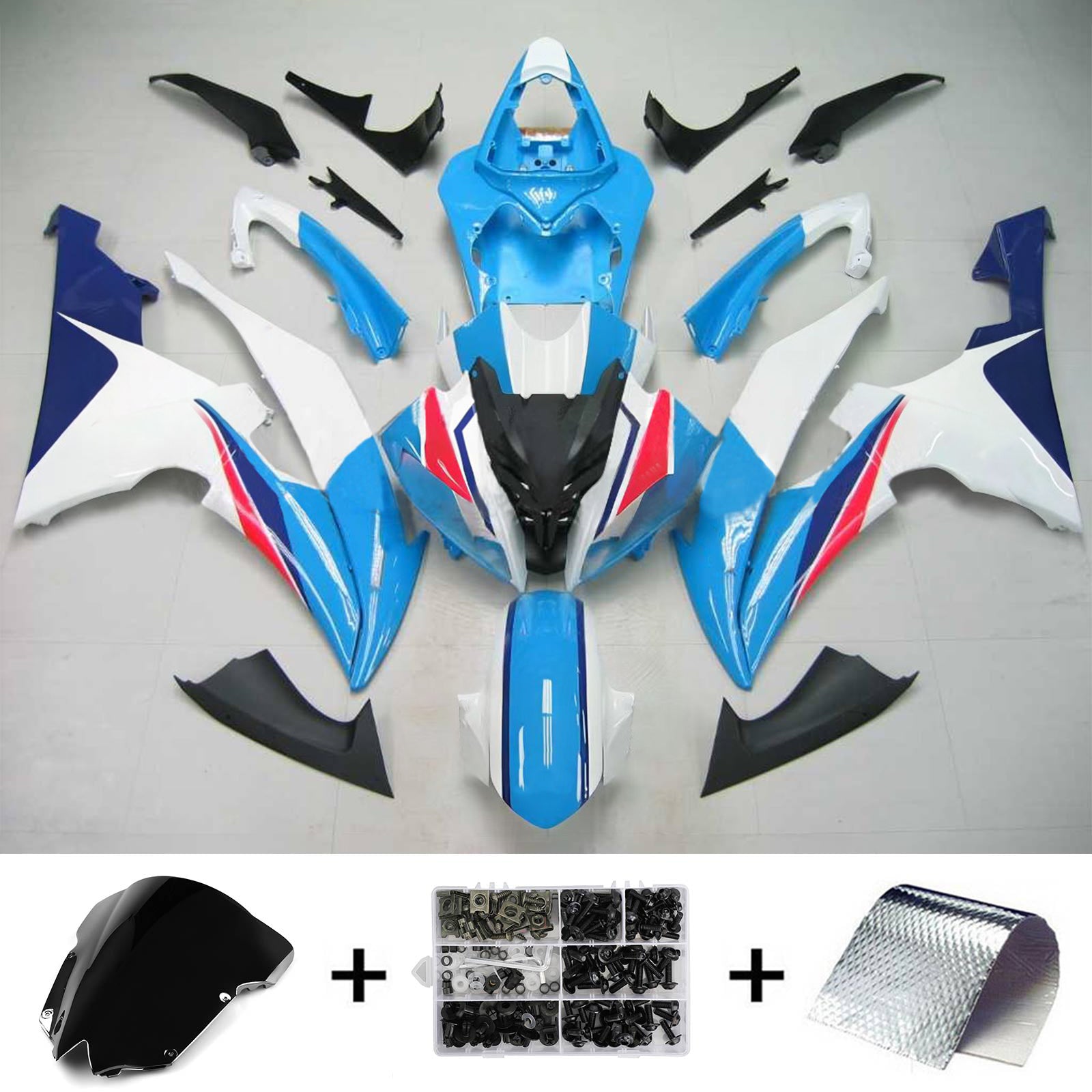 Kit de carénage Amotopart pour Yamaha YZF 600 R6 2008-2016 générique