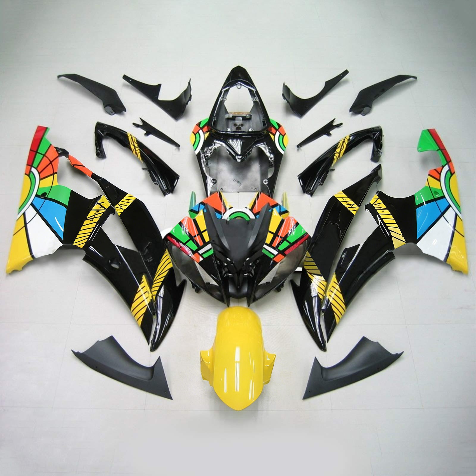 Kit de carénage Amotopart pour Yamaha YZF 600 R6 2008-2016 générique