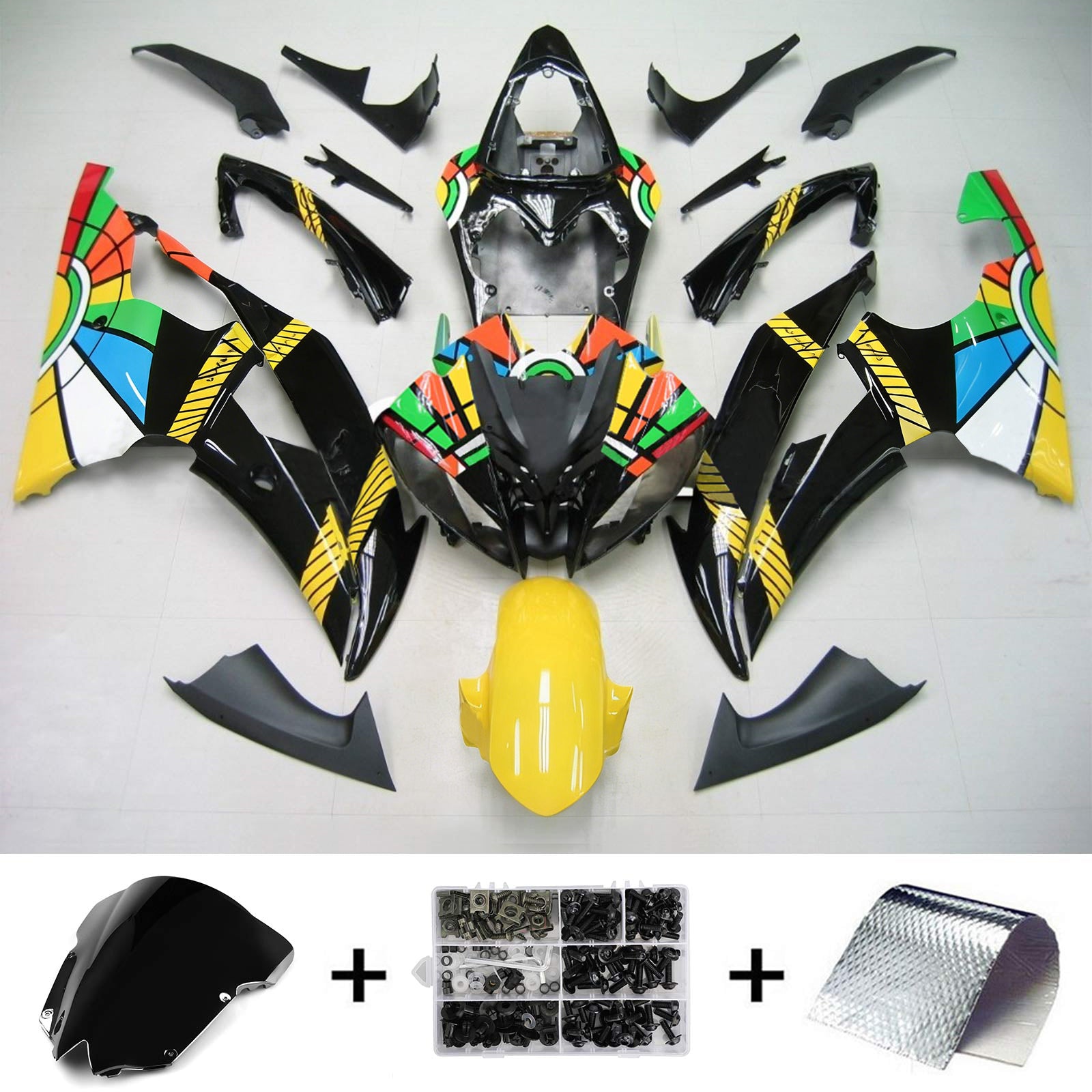 Kit de carénage Amotopart pour Yamaha YZF 600 R6 2008-2016 générique