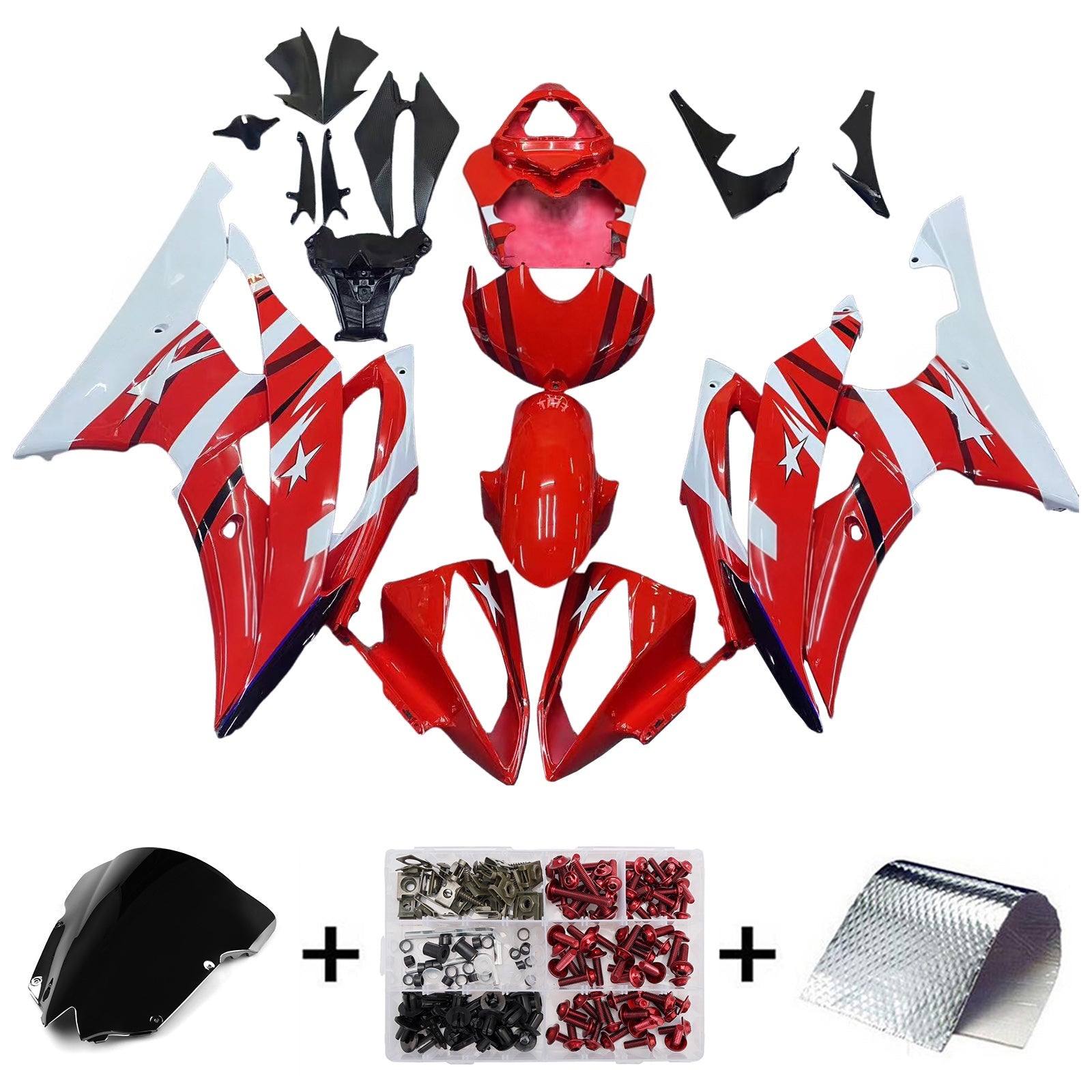 Kit de carénage en plastique ABS pour Yamaha YZF 600 R6 2008-2016