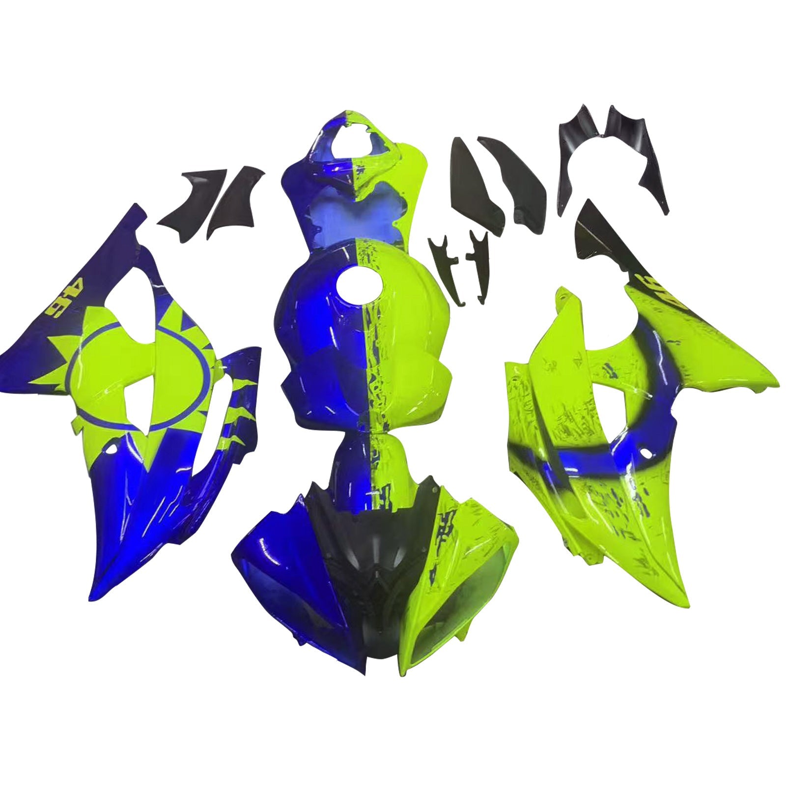Kit de carenado de plástico ABS para Yamaha YZF 600 R6 2008-2016