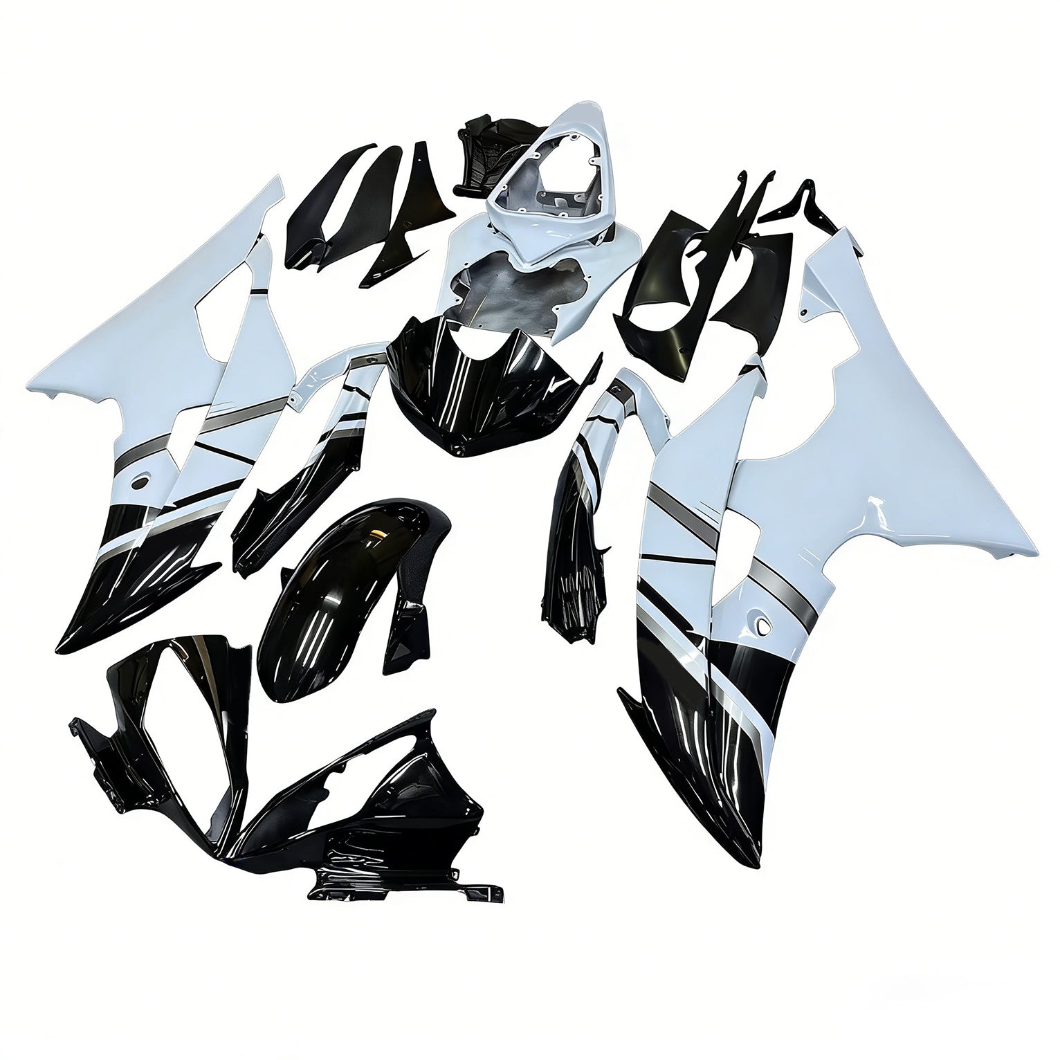 Amotopart Yamaha YZF 600 R6 2008-2016 Kit Carénage Carrosserie Plastique ABS