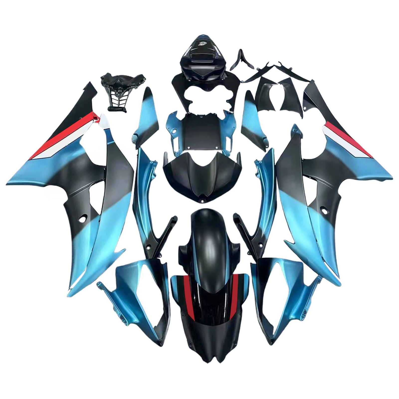 Amotopart Yamaha YZF 600 R6 2008-2016 Kit Carrosserie plastični abs