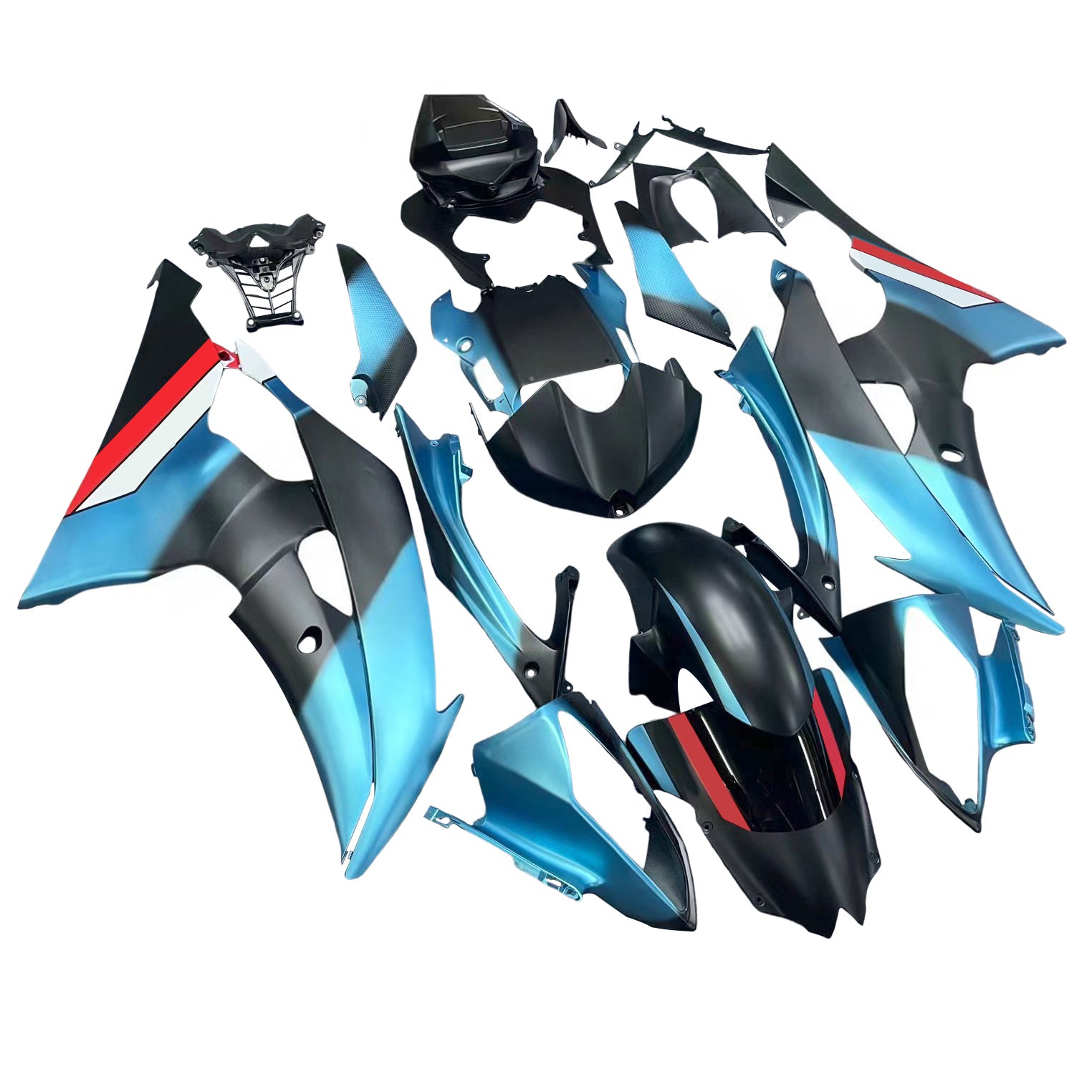 Amotopart Yamaha YZF 600 R6 2008-2016 Kit Carrosserie plastični abs