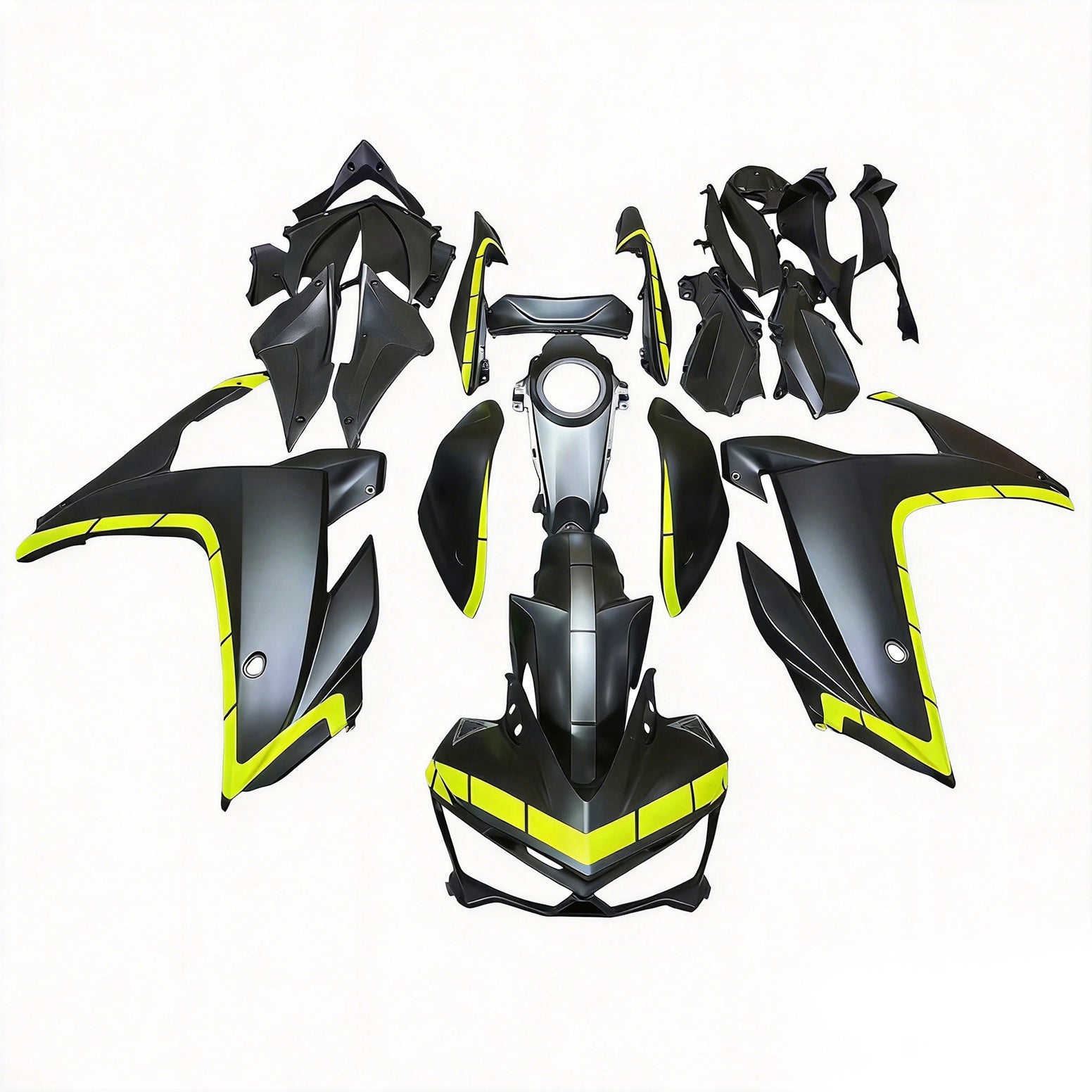 Amotopart Carénage Kit Carrosserie ABS pour Yamaha YZF-R3 2014-2018 R25 2015-2017 Générique