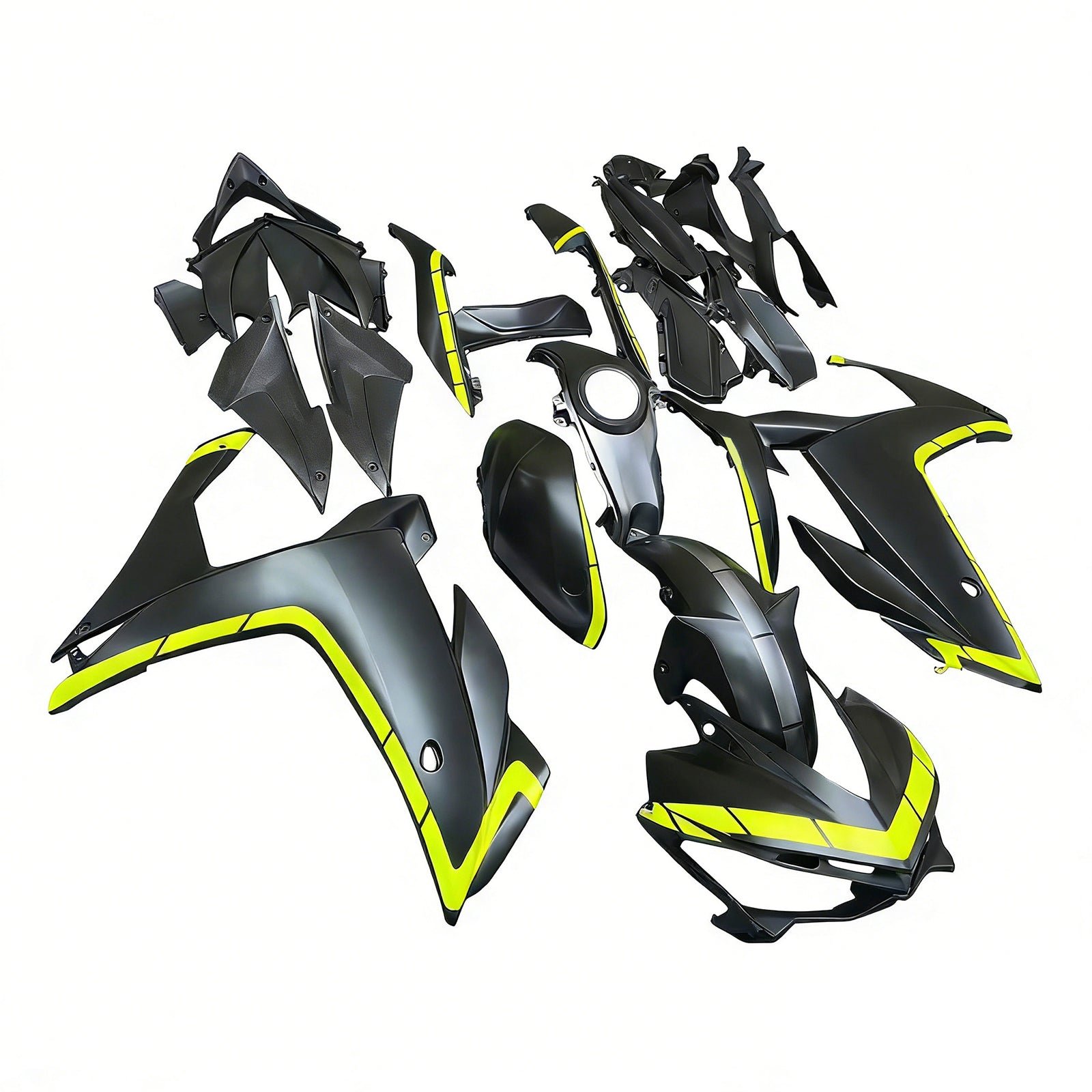 Amotopart Carénage Kit Carrosserie ABS pour Yamaha YZF-R3 2014-2018 R25 2015-2017 Générique