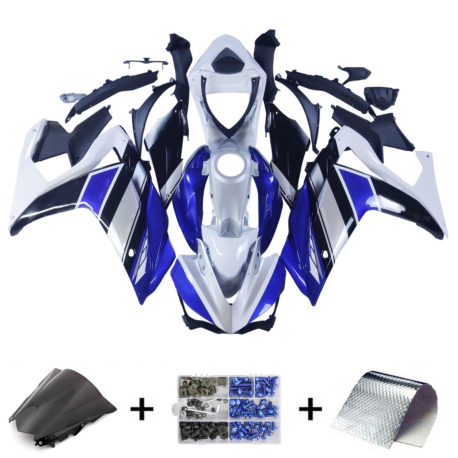 Amotopart Sealing Kit za Yamaha YZF-R3 2014-2018 R25 2015-2017 Generic