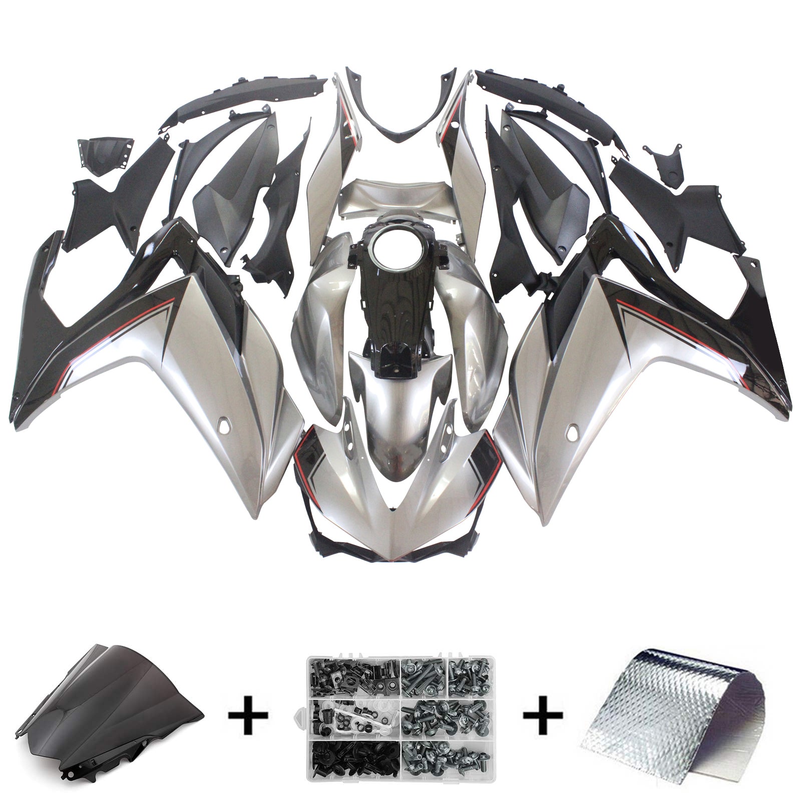 Amotopart Sealing Kit za Yamaha YZF-R3 2014-2018 R25 2015-2017 Generic