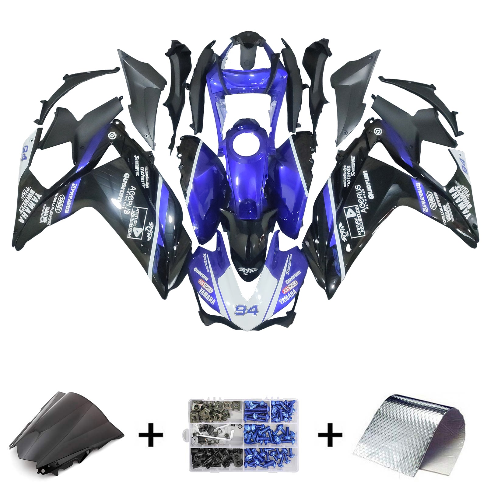 Amotopart Fairing Zestaw dla Yamaha YZF-R3 2014-2018 R25 2015-2017 Generic