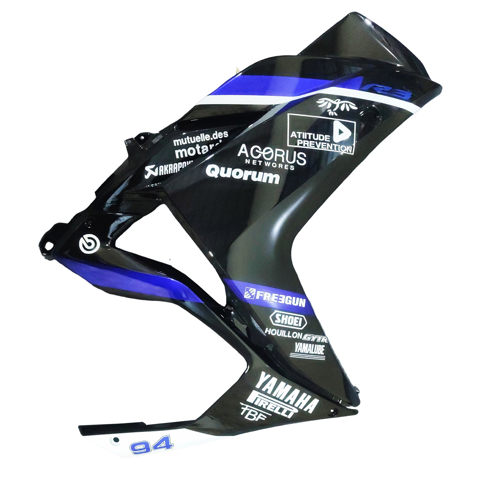 Amotopart Fairing Zestaw dla Yamaha YZF-R3 2014-2018 R25 2015-2017 Generic