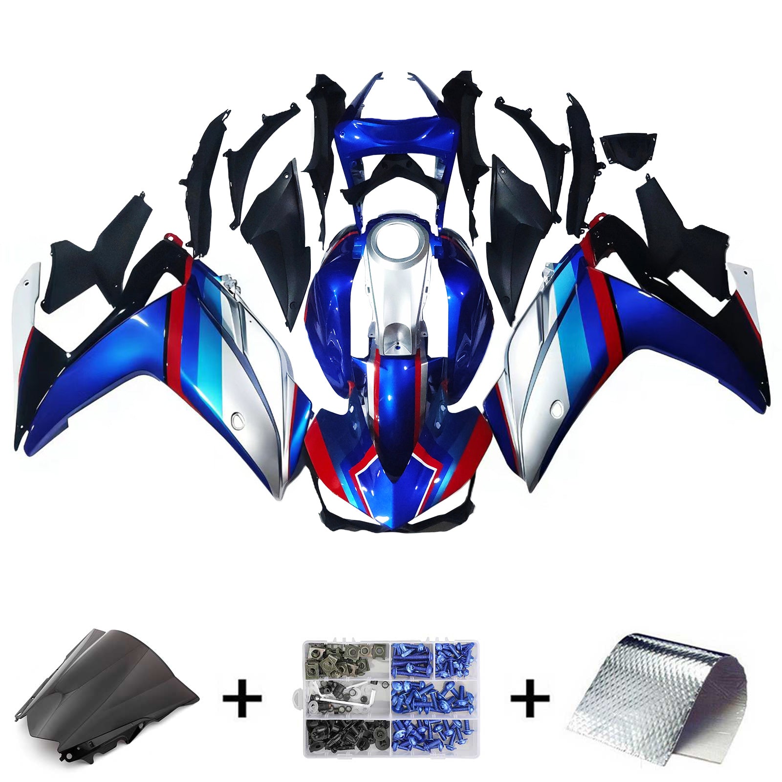 Amotopart Sealing Kit za Yamaha YZF-R3 2014-2018 R25 2015-2017 Generic