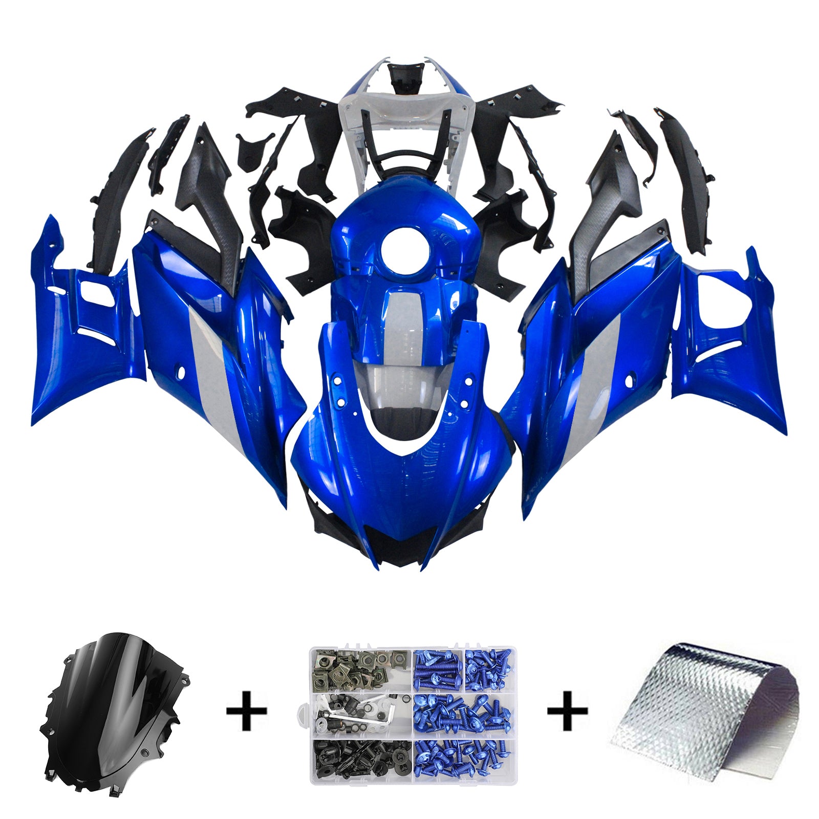 Kit de carénage Amotopart pour Yamaha YZF-R3 R25 2019-2020 générique