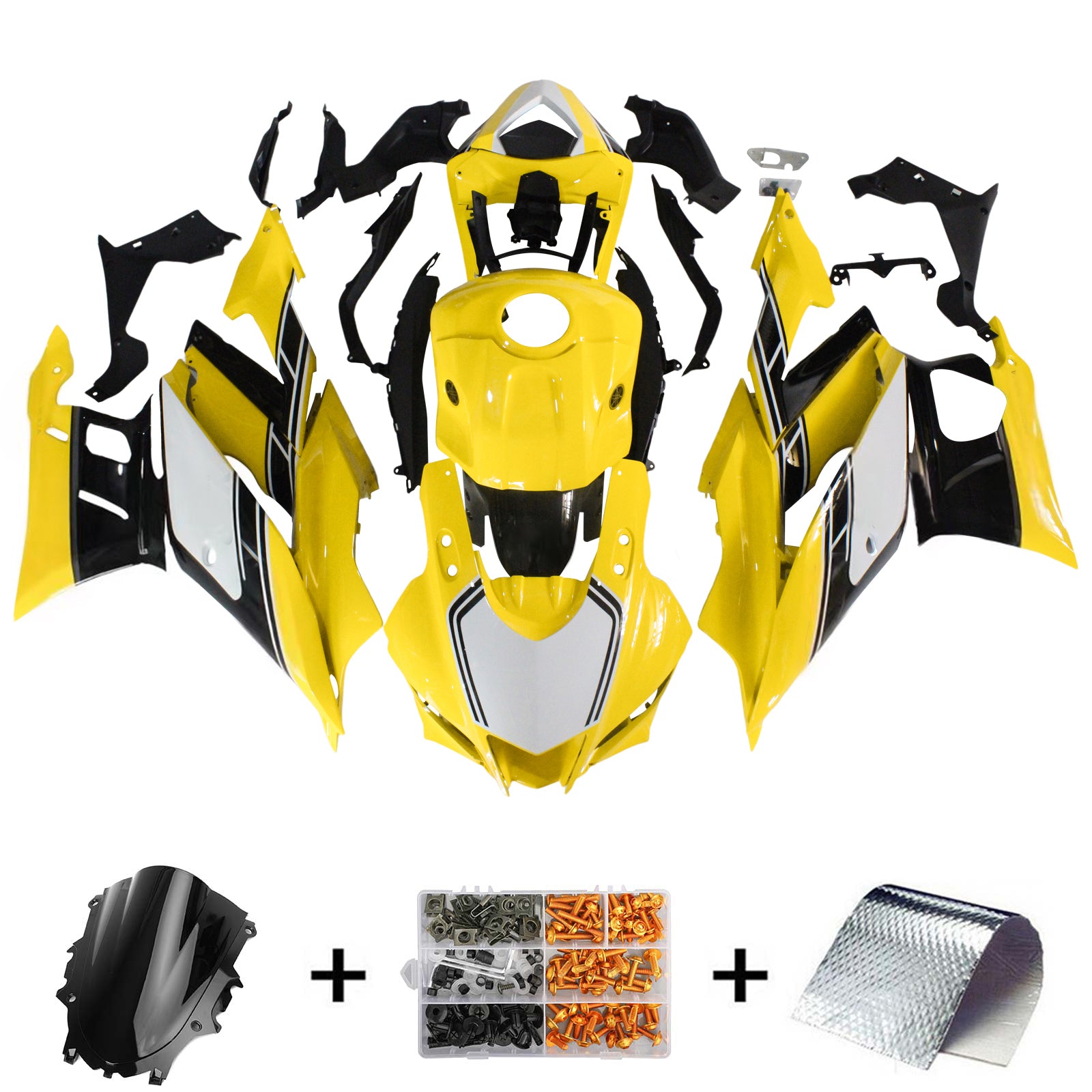 Kit de carénage Amotopart pour Yamaha YZF-R3 R25 2019-2021 générique