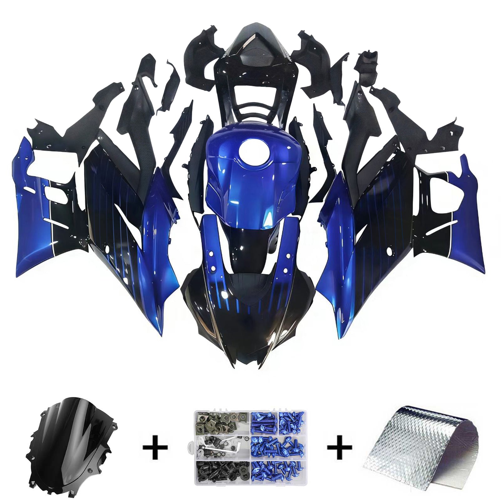 Kit de carénage 'injection carrosserie plastique ABS pour Yamaha YZF-R3 R25 2019-2021 générique