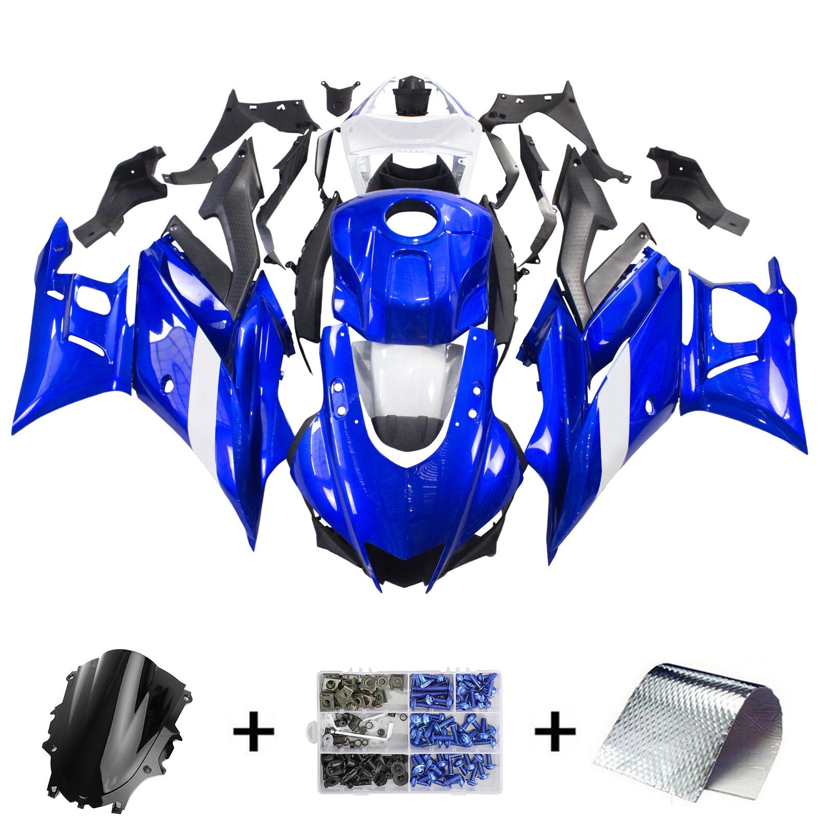 Kit de carénage Amotopart pour Yamaha YZF-R3 R25 2019-2021 générique