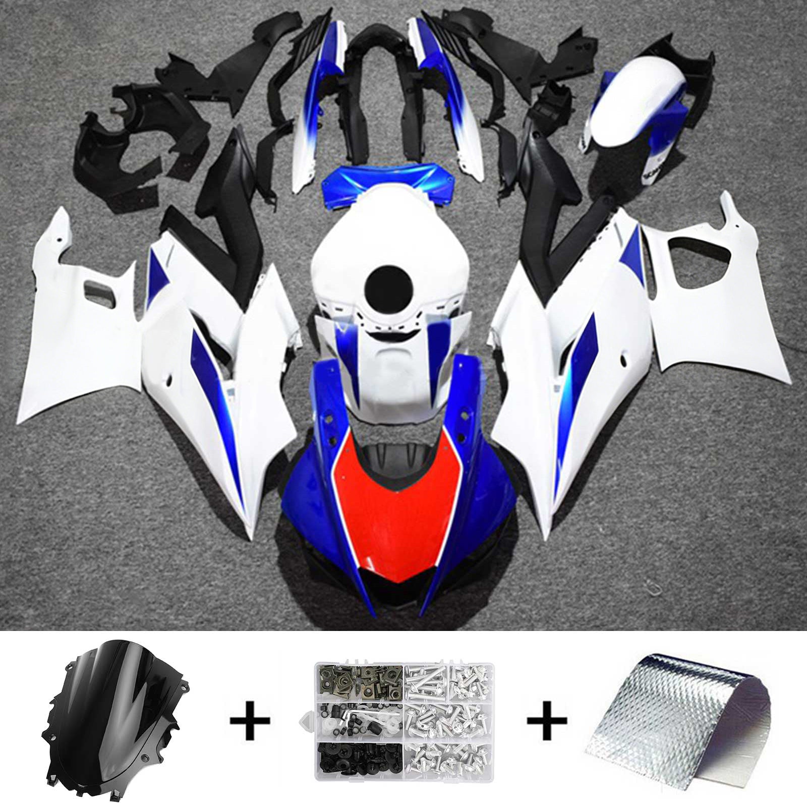 Kit de carénage Amotopart pour Yamaha YZF-R3 R25 2019-2021 générique