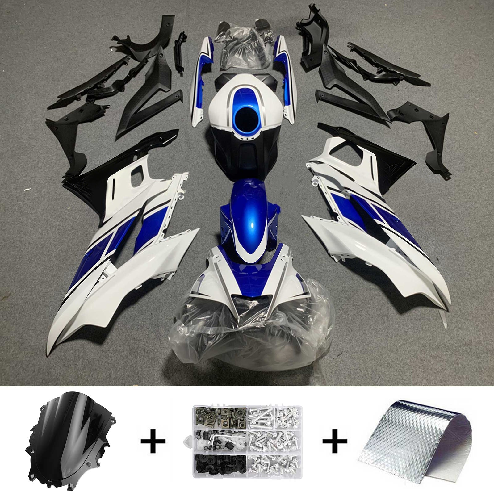 Kit de carenado Amotopart para Yamaha YZF-R3 R25 2019-2021 Genérico