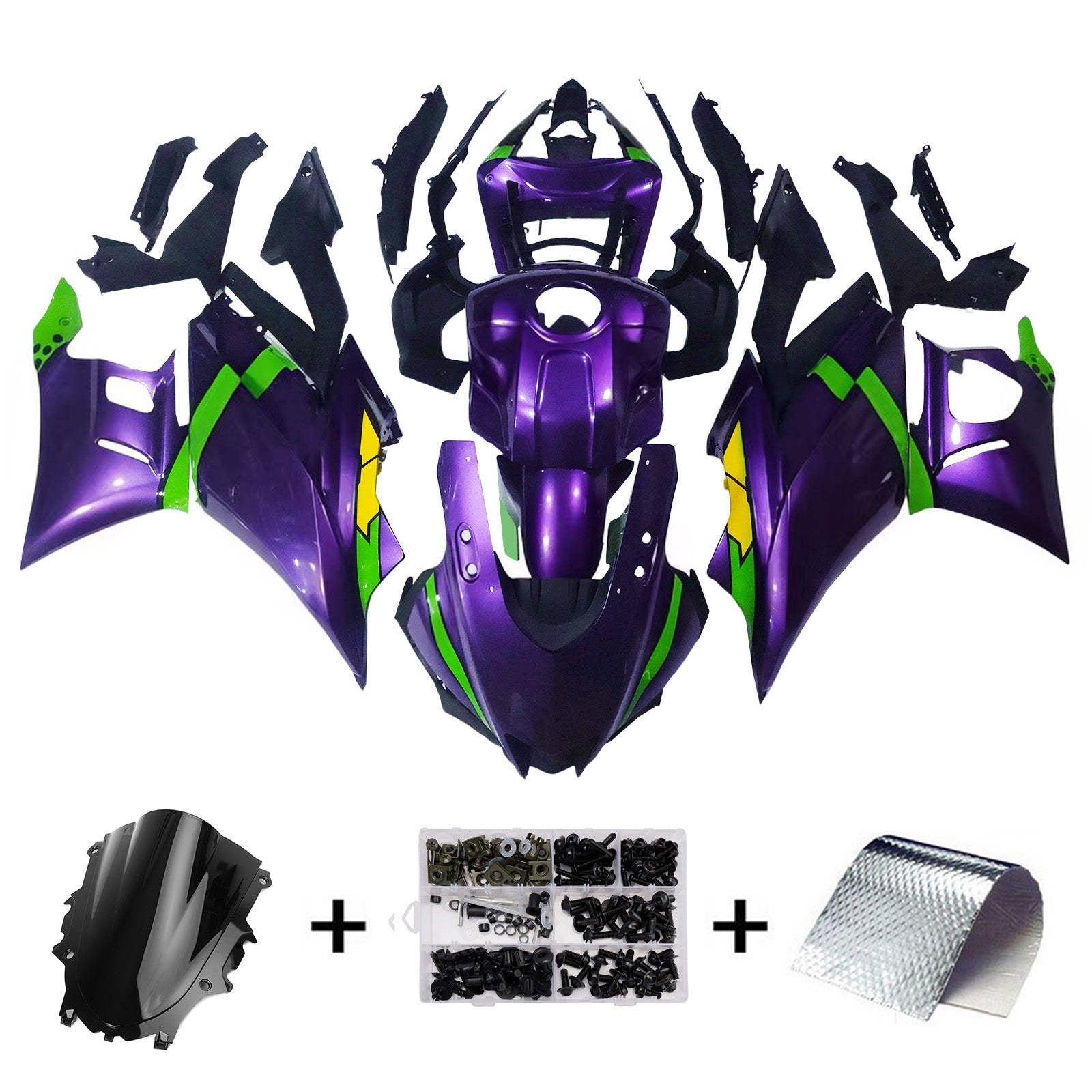 Amotopart Yamaha YZF-R3 R25 2019-2021 ABS muovinen korin suojasarja