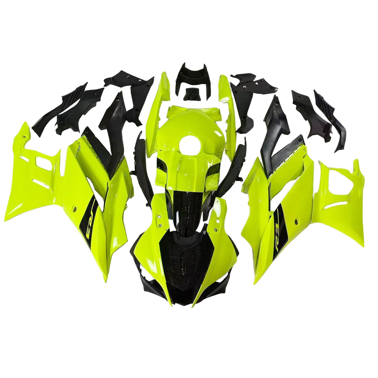 Amotopart Yamaha YZF-R3 R25 2019-2021 Kit Carénage Carrosserie Plastique ABS