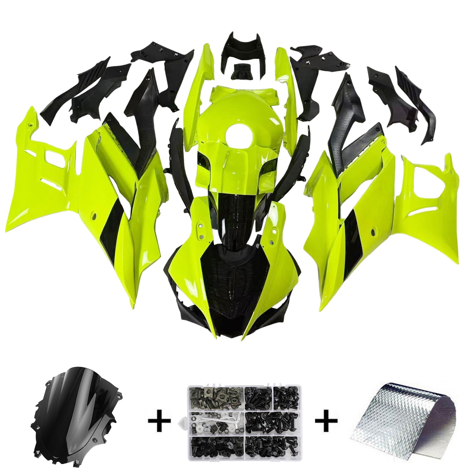 Amotopart Yamaha YZF-R3 R25 2019-2021 ABS muovinen korin suojasarja
