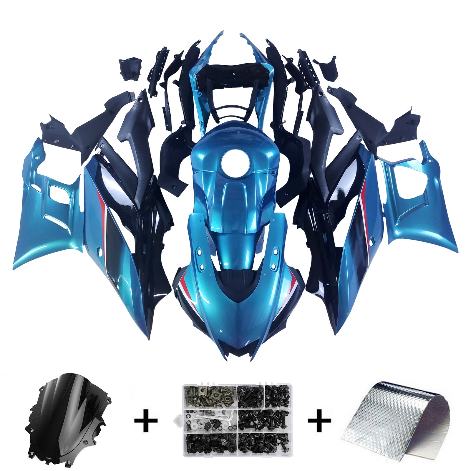 Kit carena iniezione Yamaha YZF-R3 R25 2019-2021 Carrozzeria in plastica ABS