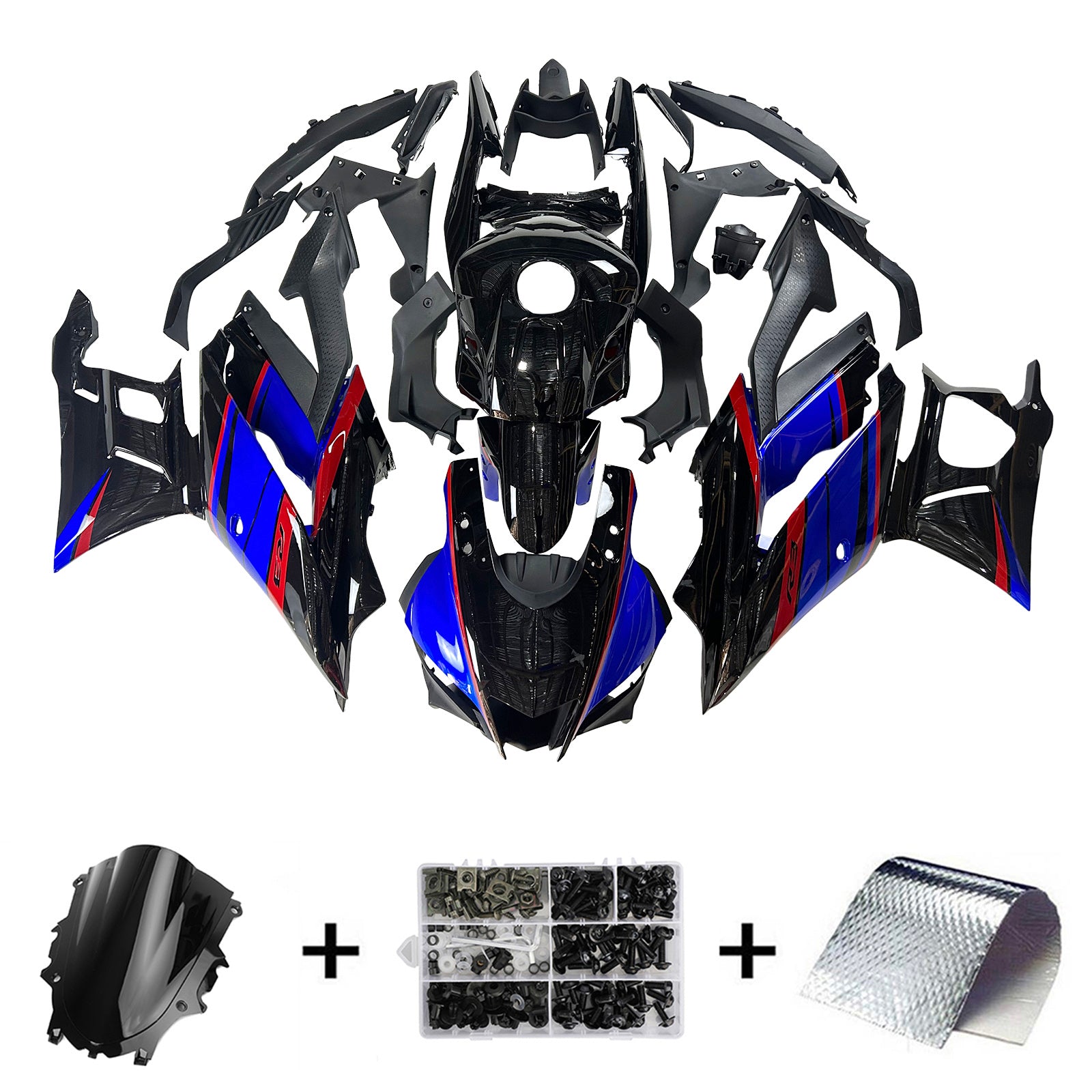 Kit carena iniezione Yamaha YZF-R3 R25 2019-2021 Carrozzeria in plastica ABS
