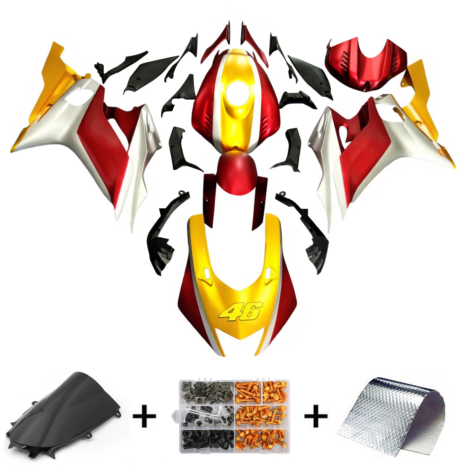 Amotopart Yamaha YZF-R6 2017-2022 Kit Carrosserie plastični abs