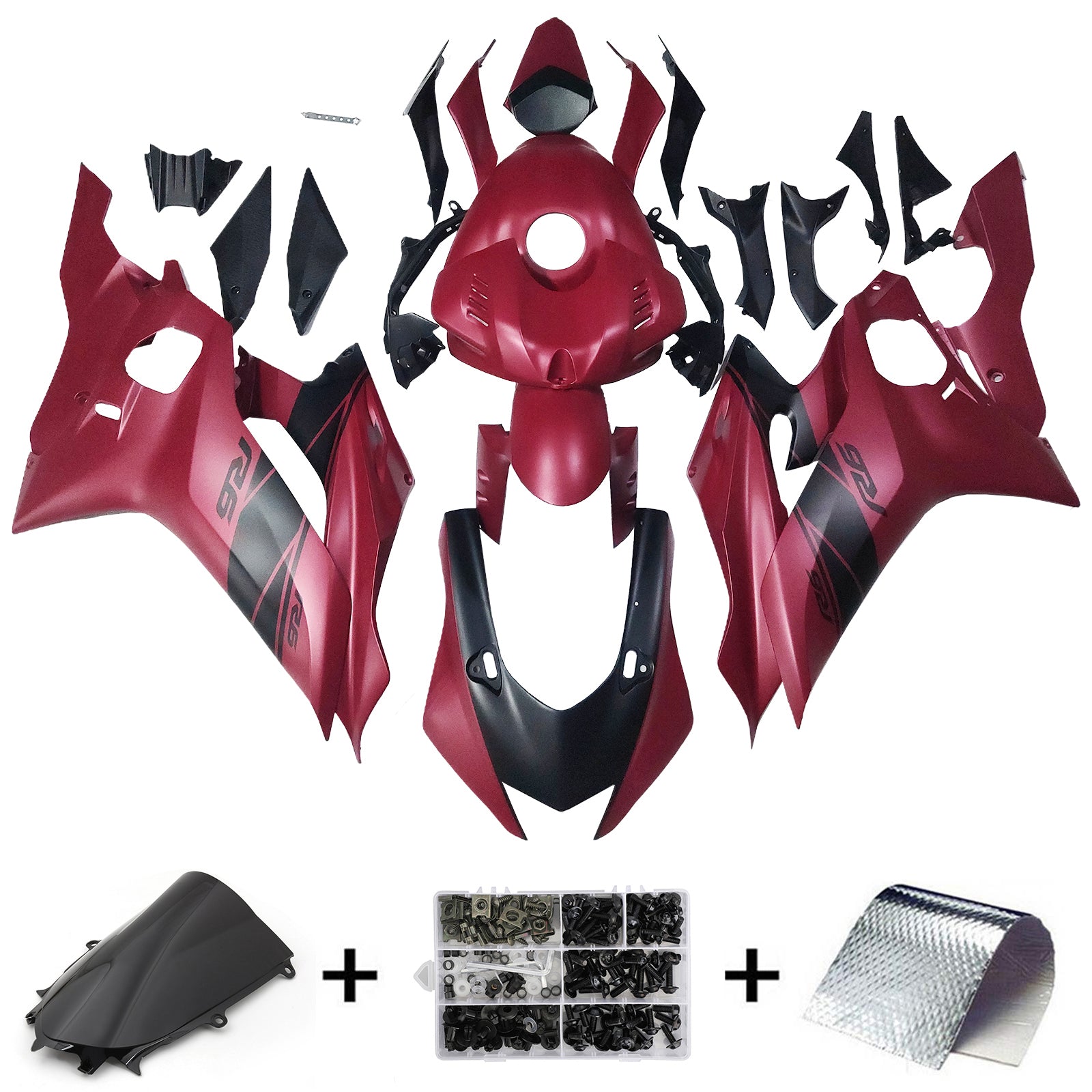 Amotopart Yamaha YZF-R6 2017-2022 ABS kunststof carrosseriekuipset