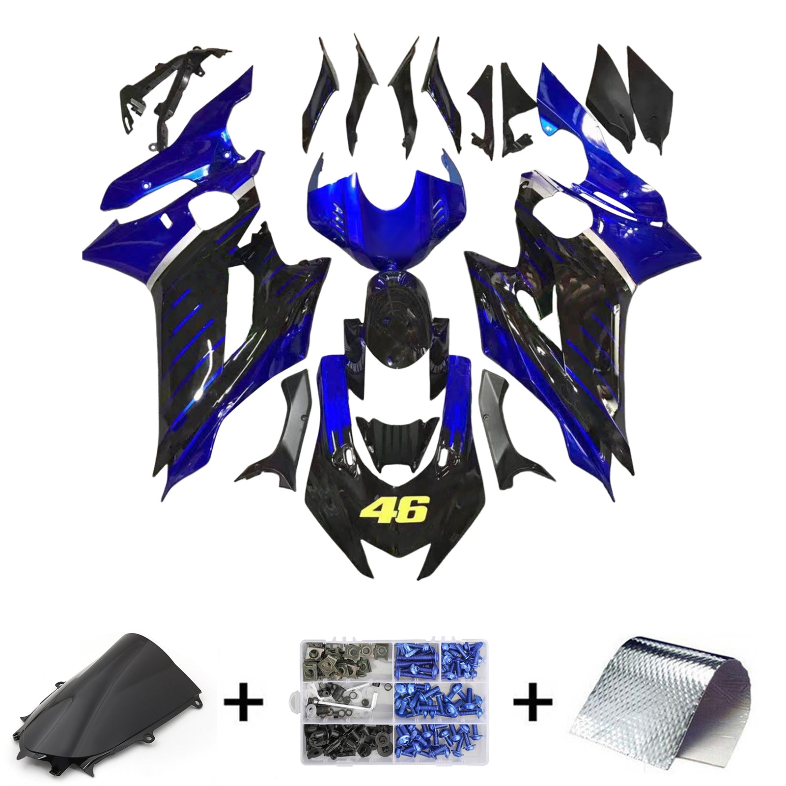 Injectiekuipset Yamaha YZF-R6 2017-2023 ABS kunststof carrosserie