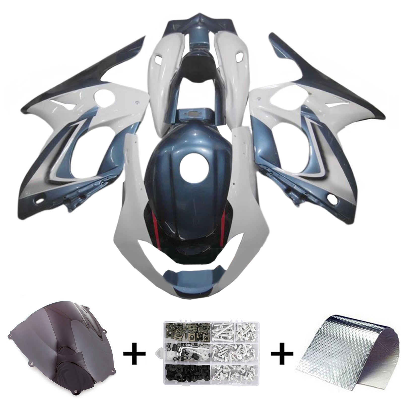 1996-2007 Yamaha YZF 600R Thundercat Kit de carénage d'injection carrosserie plastique ABS