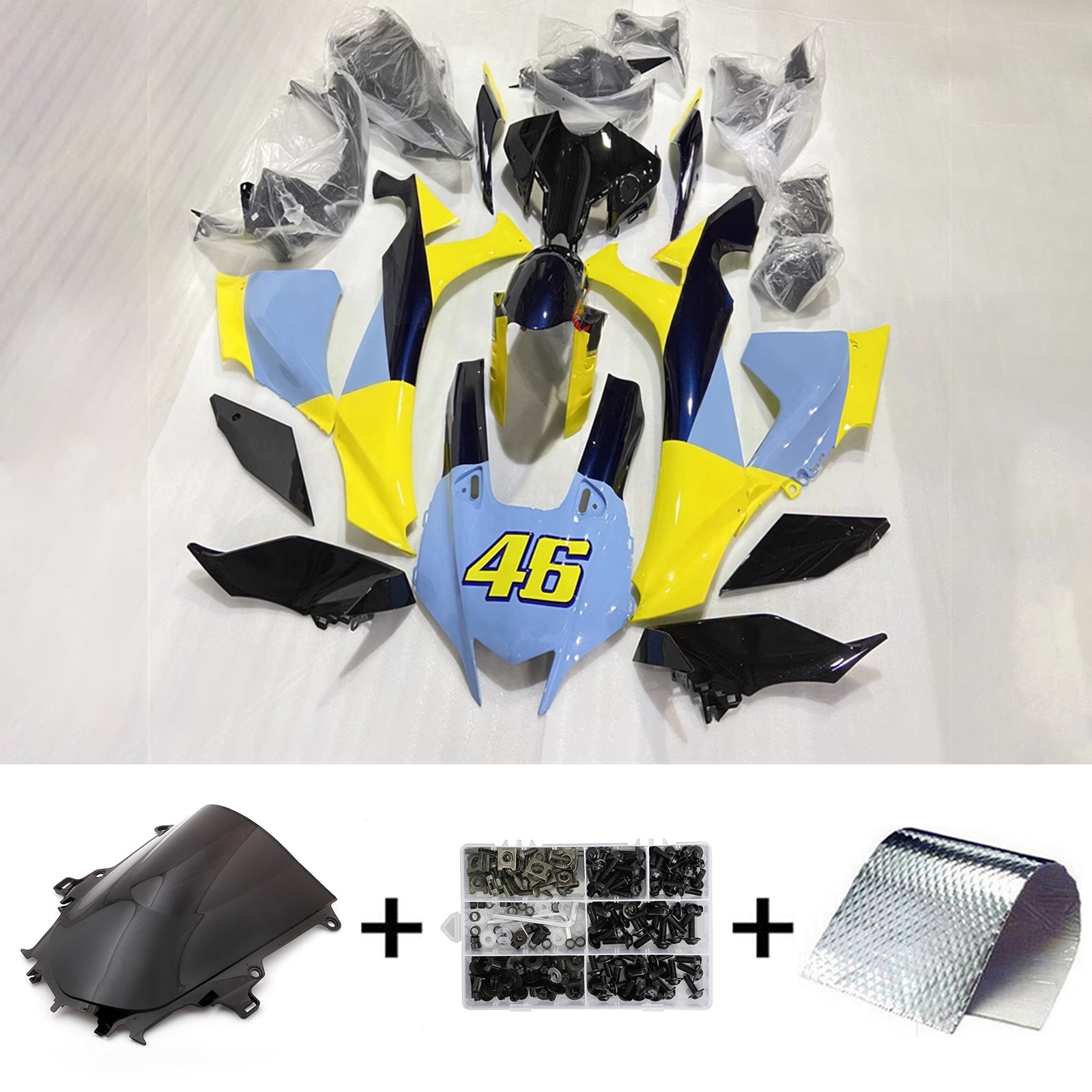 Amotopart Yamaha YZF R1 2020-2023 Kit Carénage Carrosserie Plastique ABS